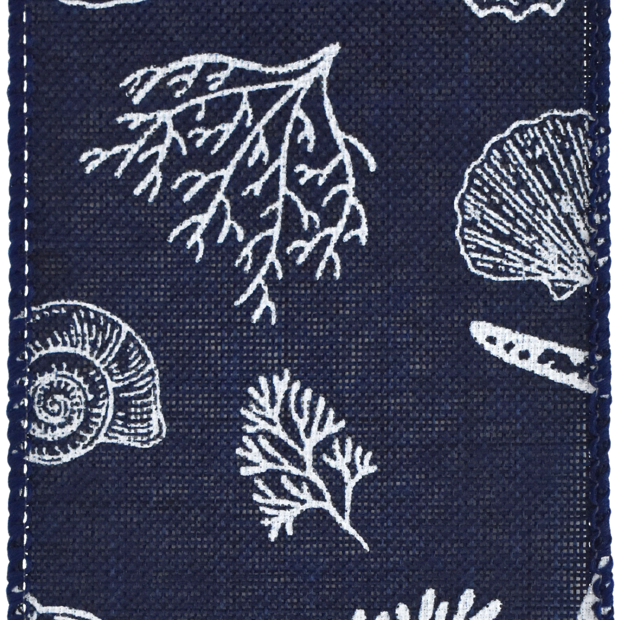 Iconos de playa estampados de verano cinta con cable de lino sintético, 2-1/2 pulgadas, 10 yardas - Imagen 7 de 10
