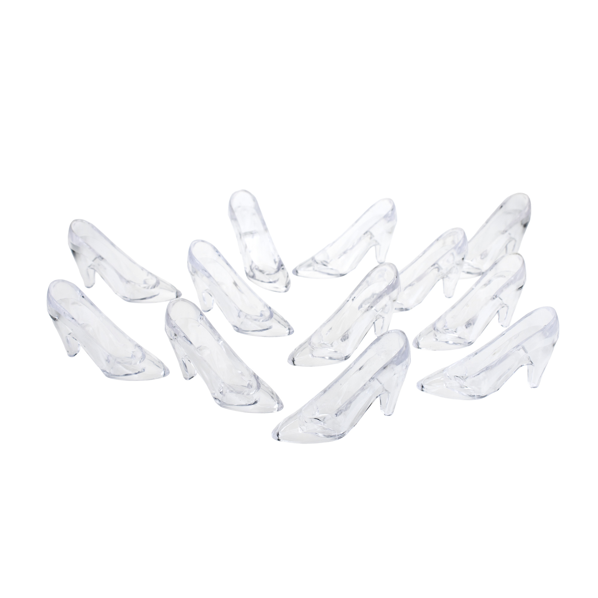 Acrylic High Heel Slipper Wedding Decor Favors, 12-count