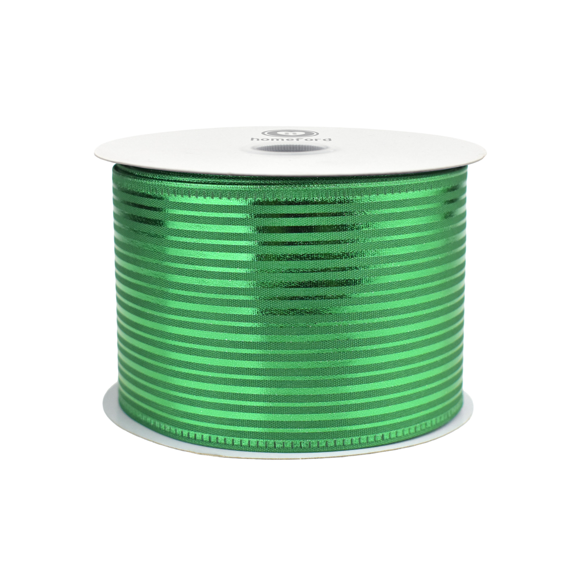 Christmas Vertical Grain Stripes Wired Ribbon, 10-yard - Picture 8 of 17
