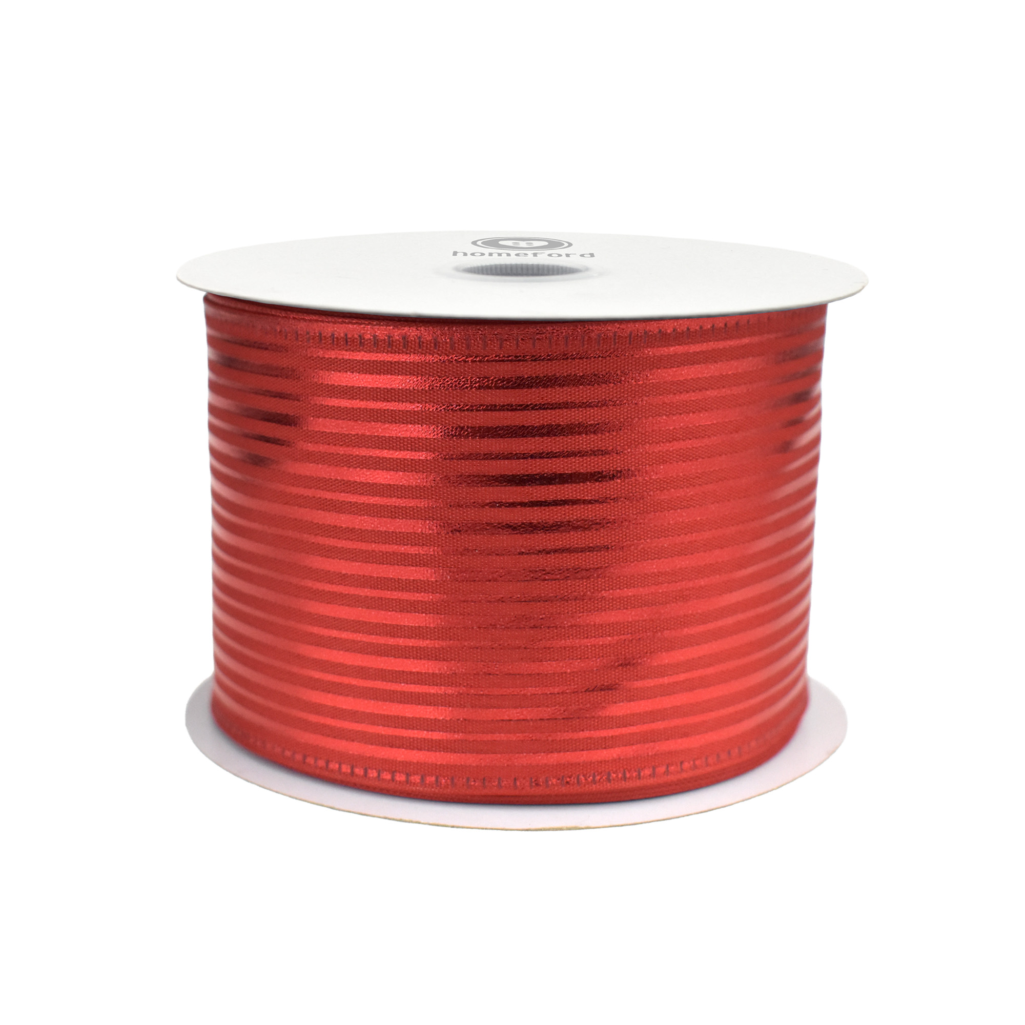 Christmas Vertical Grain Stripes Wired Ribbon, 10-yard - Picture 4 of 17