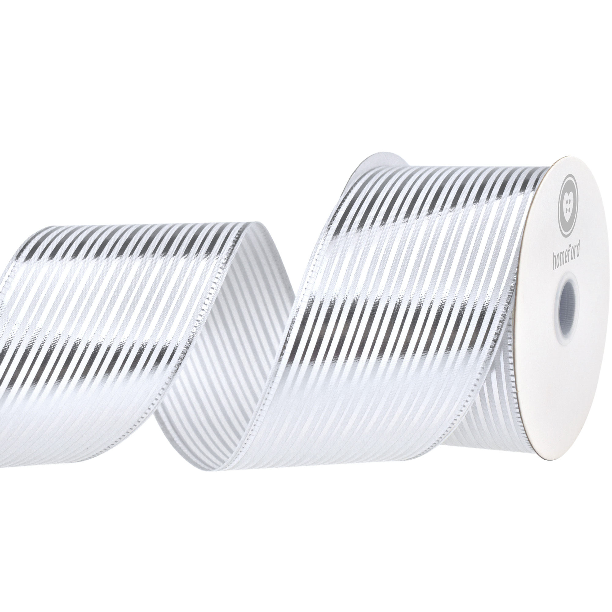 Christmas Vertical Grain Stripes Wired Ribbon, 10-yard - Picture 16 of 17