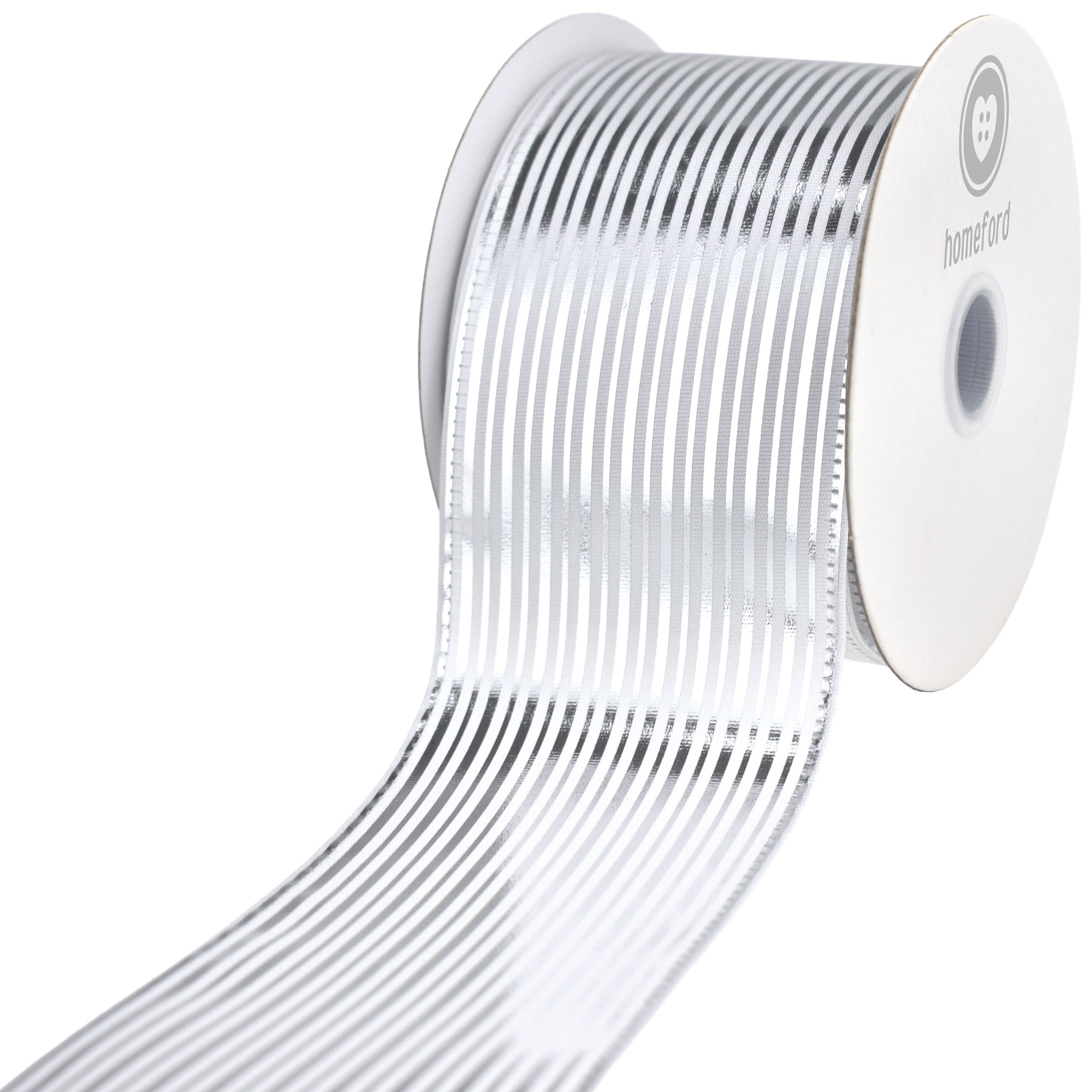 Christmas Vertical Grain Stripes Wired Ribbon, 10-yard - Picture 14 of 17