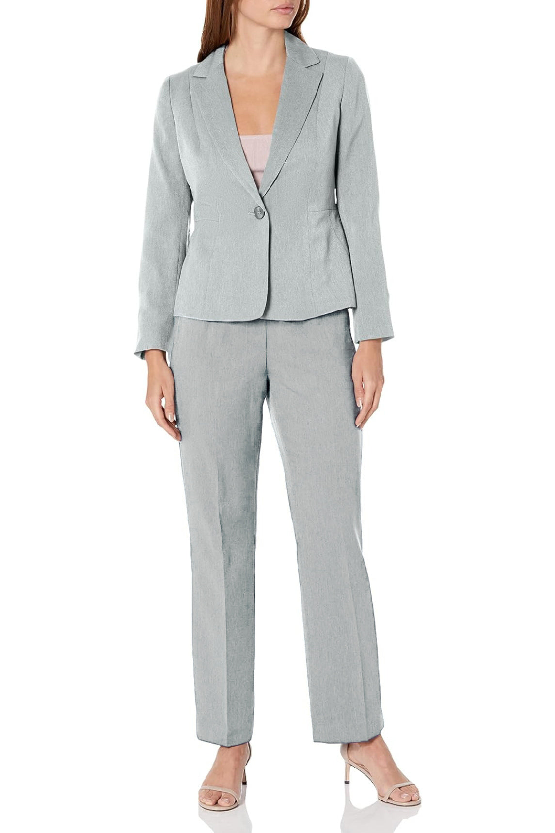 Le Suit Crepe One Button Jacket and Pant Set - Picture 5 of 5