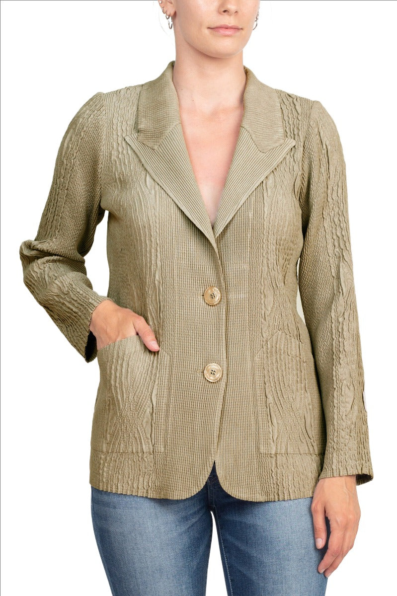 Flair Kerbkragen Langarm 2 Knopf Verschluss Solide Kunstleder Jacke - Bild 16 von 19