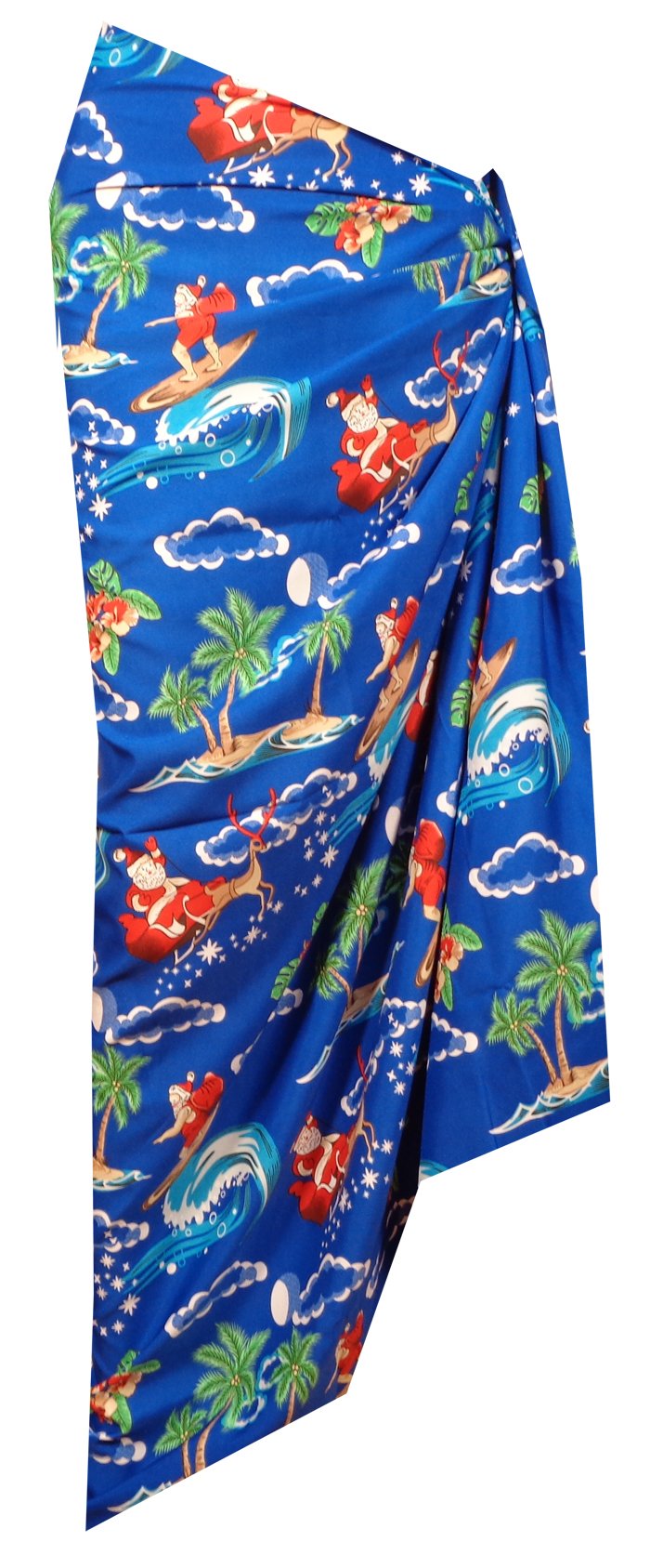 Sarong Christmas Santa Claus Party Swimsuit Wrap One Size Pareo Holiday Beach - Picture 8 of 19