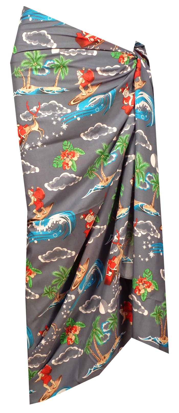 Sarong Christmas Santa Claus Party Swimsuit Wrap One Size Pareo Holiday Beach - Picture 13 of 19