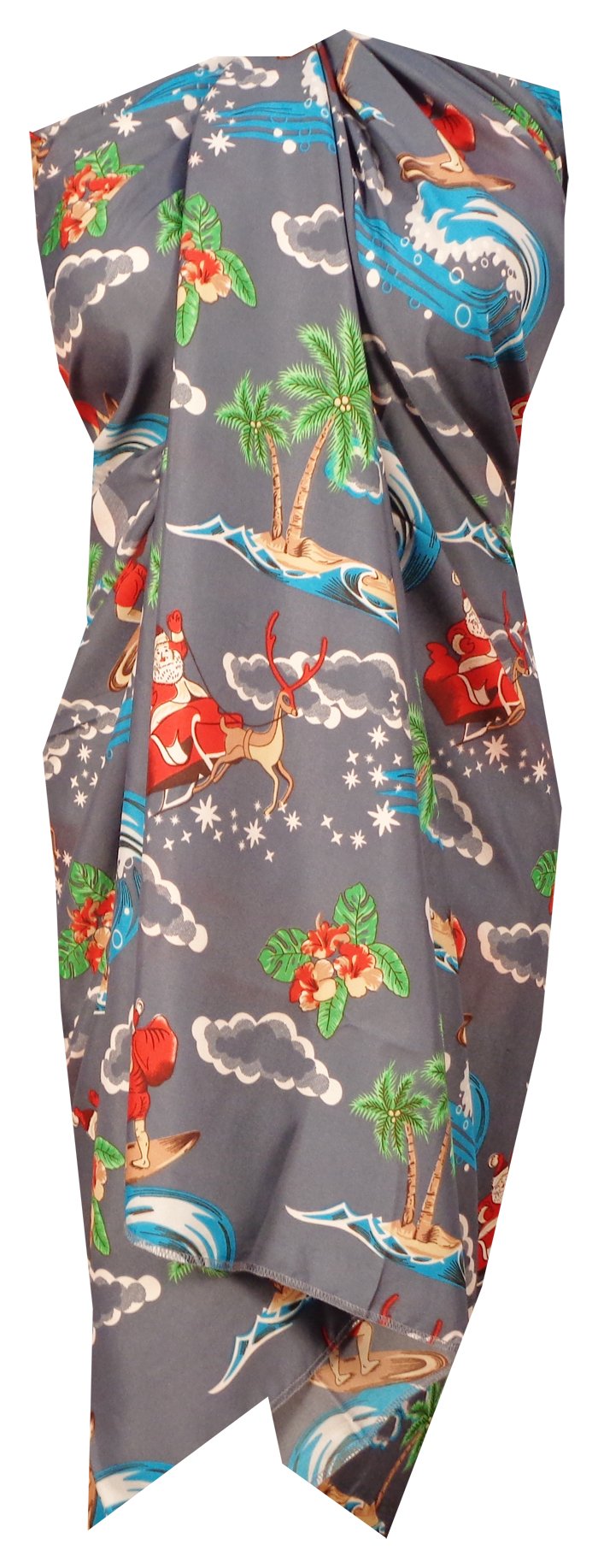 Sarong Christmas Santa Claus Party Swimsuit Wrap One Size Pareo Holiday Beach - Picture 12 of 19