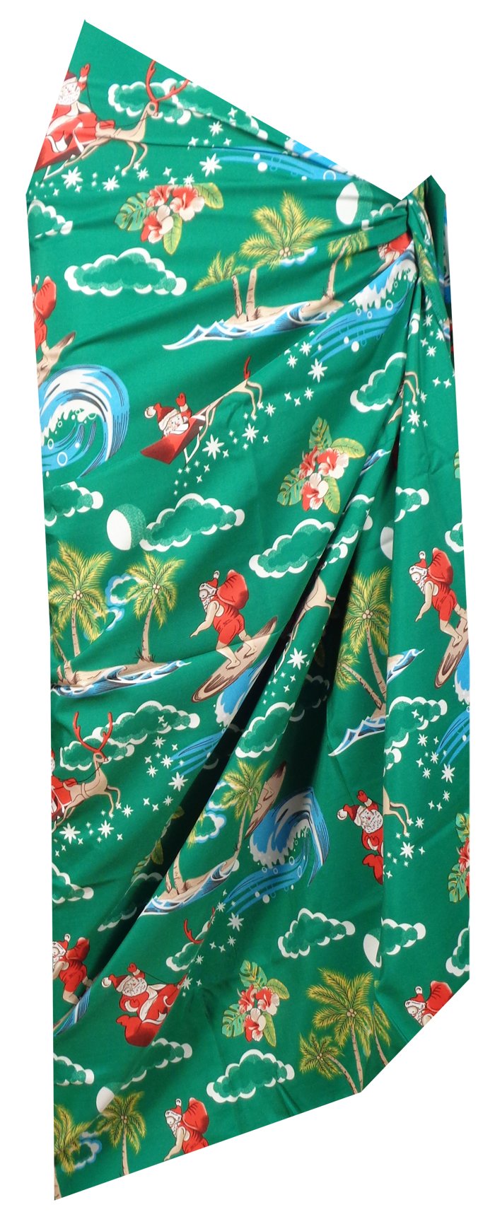 Sarong Christmas Santa Claus Party Swimsuit Wrap One Size Pareo Holiday Beach - Picture 15 of 19