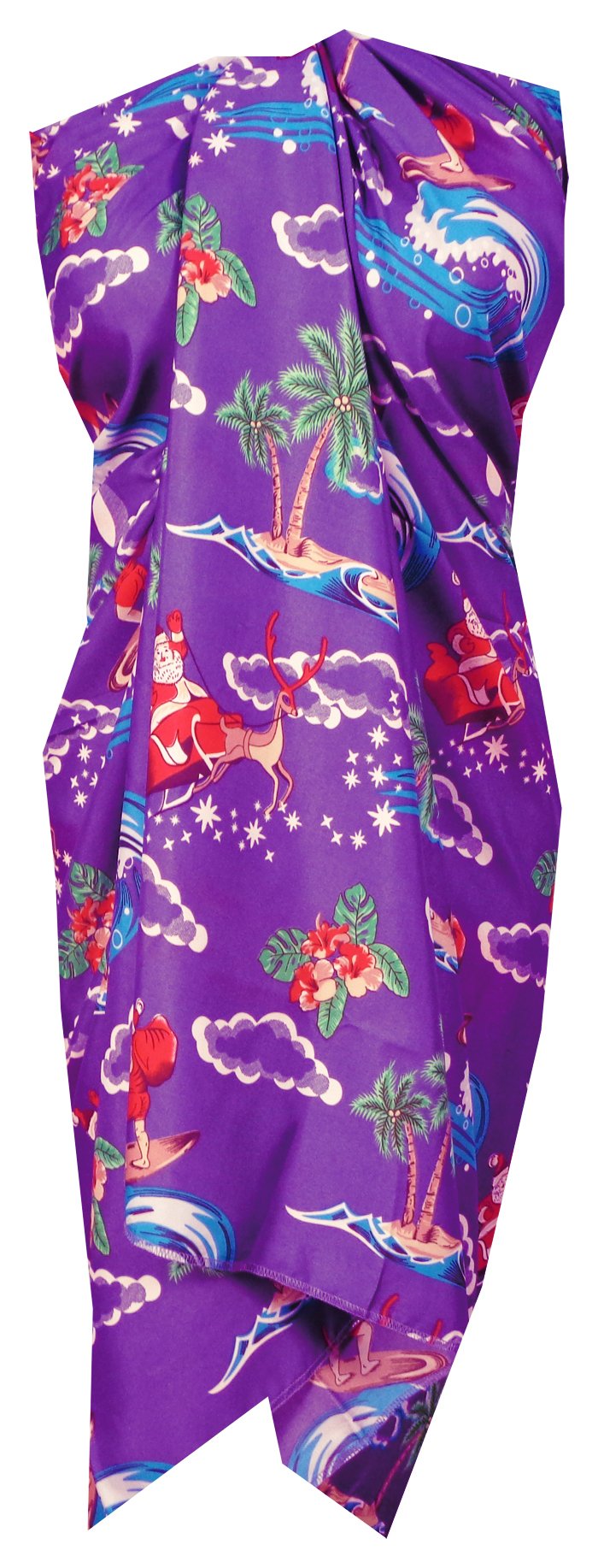 Sarong Christmas Santa Claus Party Swimsuit Wrap One Size Pareo Holiday Beach - Picture 17 of 19