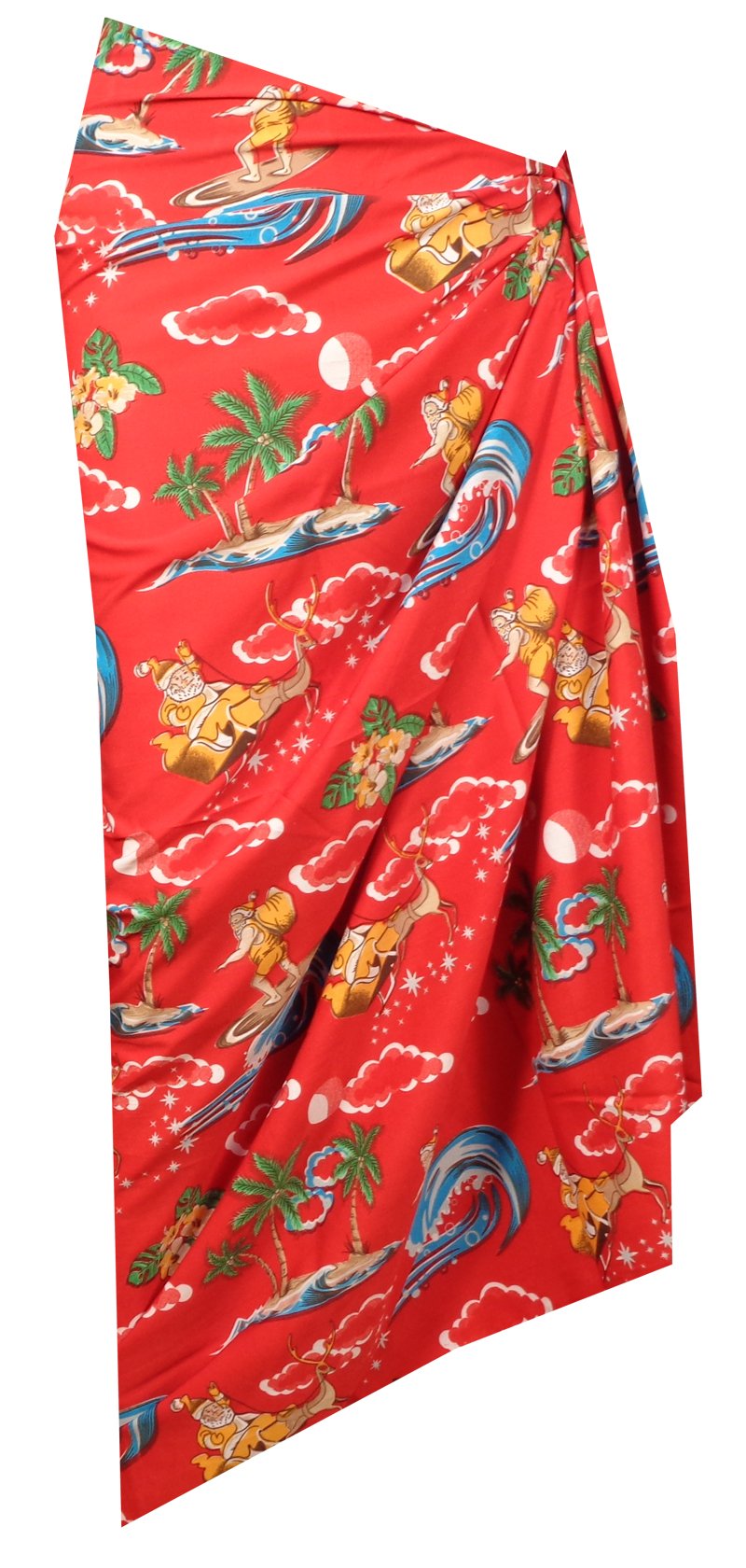 Sarong Christmas Santa Claus Party Swimsuit Wrap One Size Pareo Holiday Beach - Picture 10 of 19