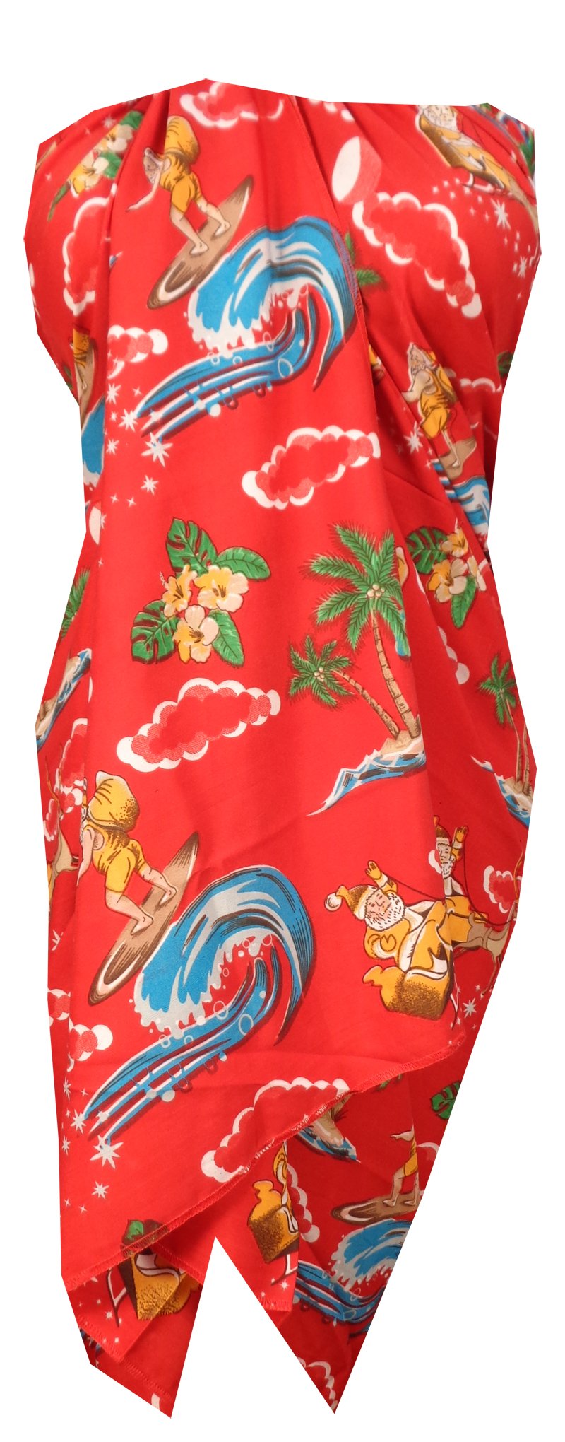 Sarong Christmas Santa Claus Party Swimsuit Wrap One Size Pareo Holiday Beach - Picture 9 of 19