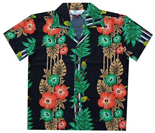 Camisas hawaianas para niños panel flores playa Aloha fiesta campamento vacaciones informales - Imagen 2 de 9