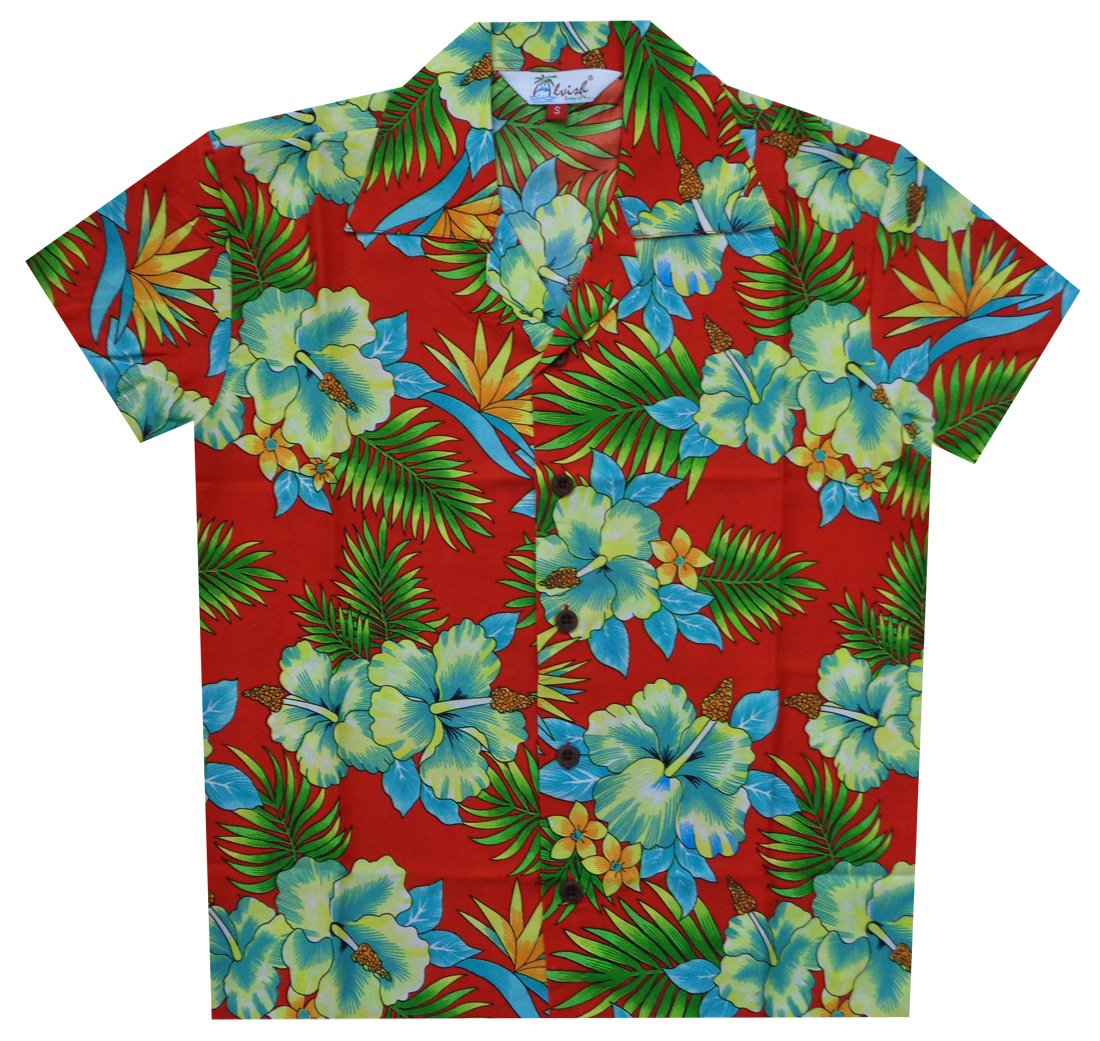 Hawaii Shirts Jungen Allver Blume Strand Aloha Party Camp Urlaub Freizeit - Bild 7 von 10