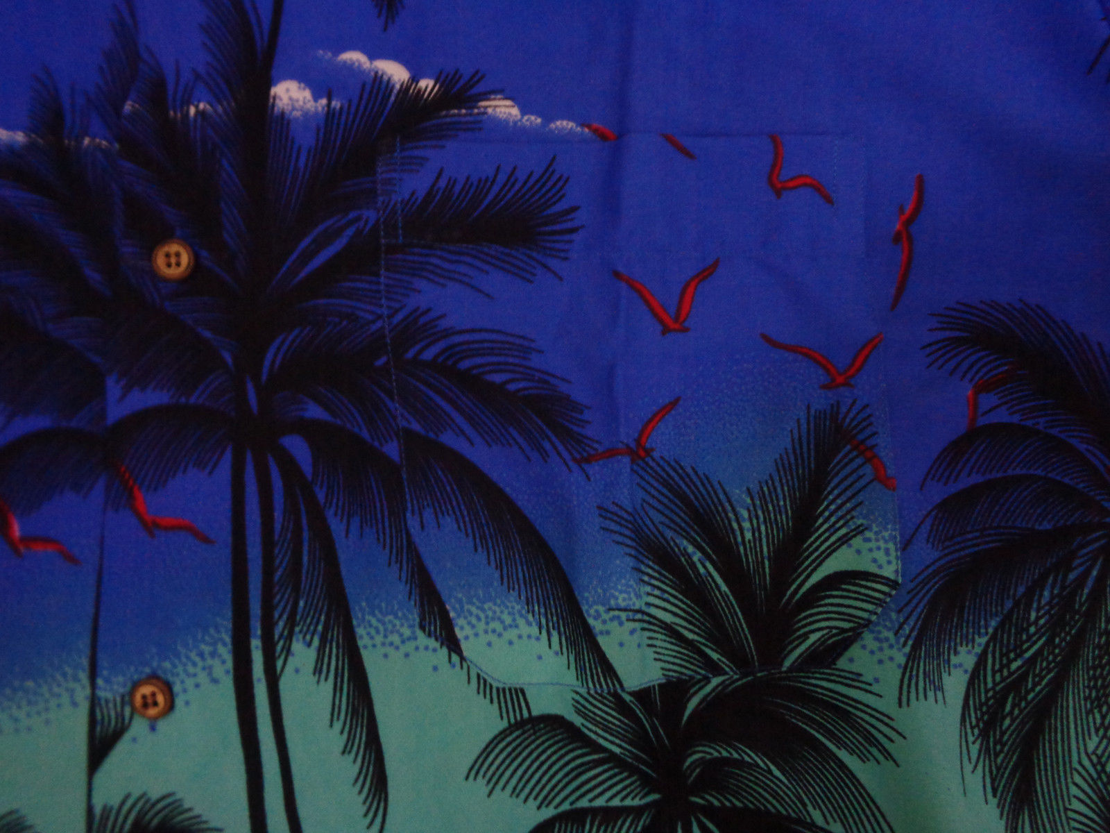 Hawaiian Shirt Mens Coconut Tree Print Beach Camp Party Aloha Beach Holiday Camp - Bild 5 von 15