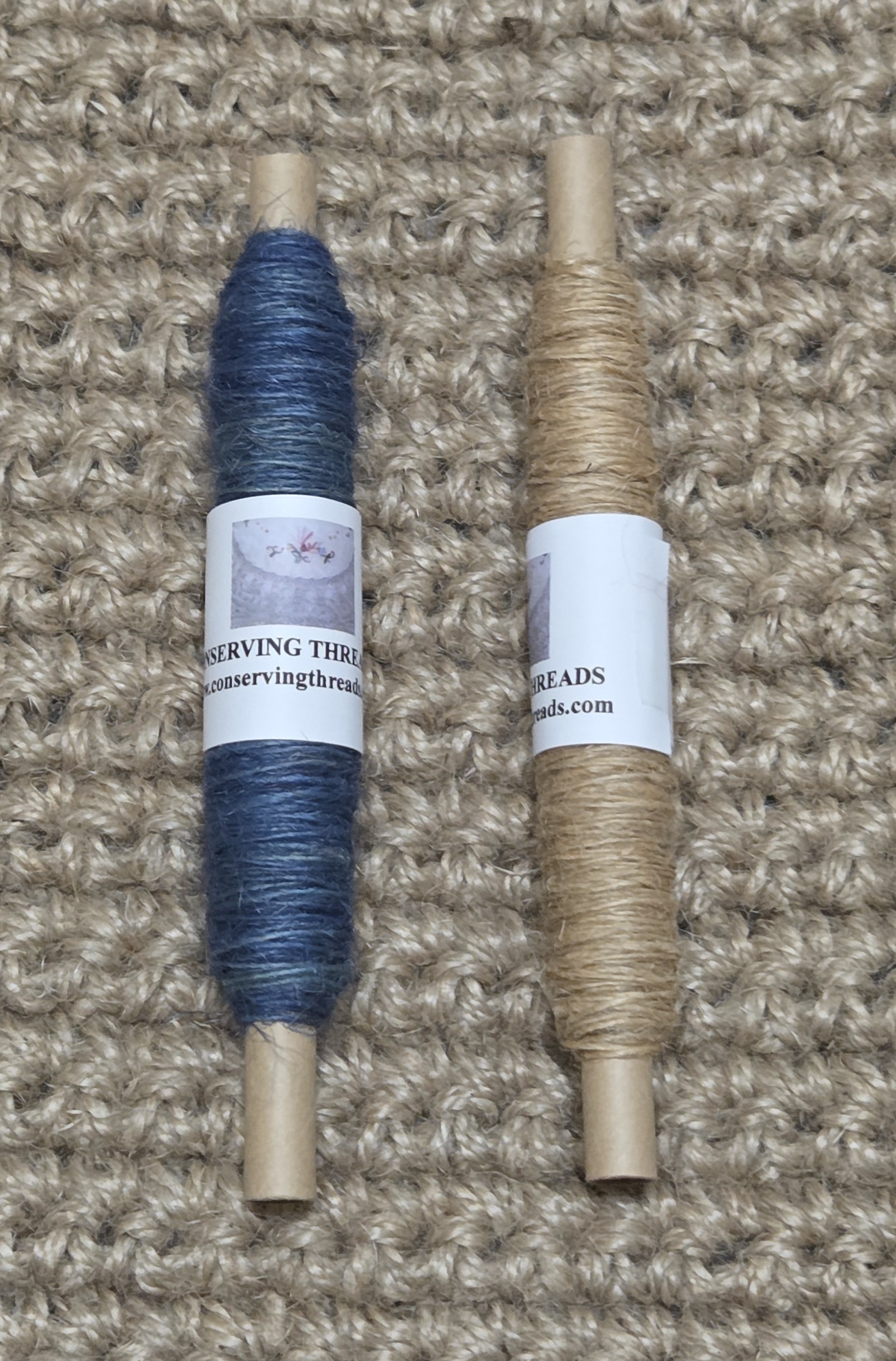 Thread Jute. 25 Yards Bobbin. Lace Weight. Blue. - Picture 13 of 13