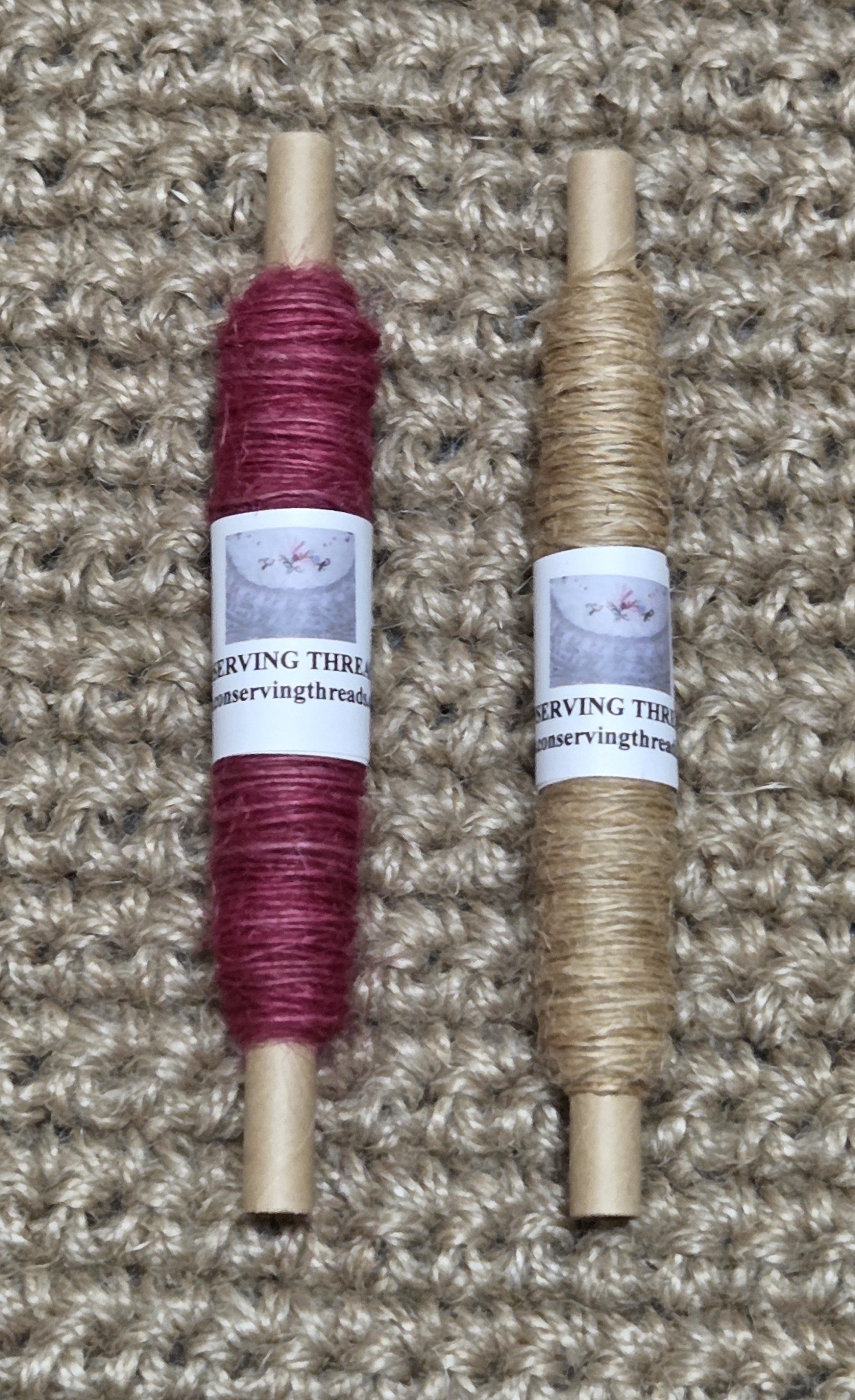 Thread Jute. 25 Yards Bobbin. Lace Weight. Red. - Picture 11 of 13