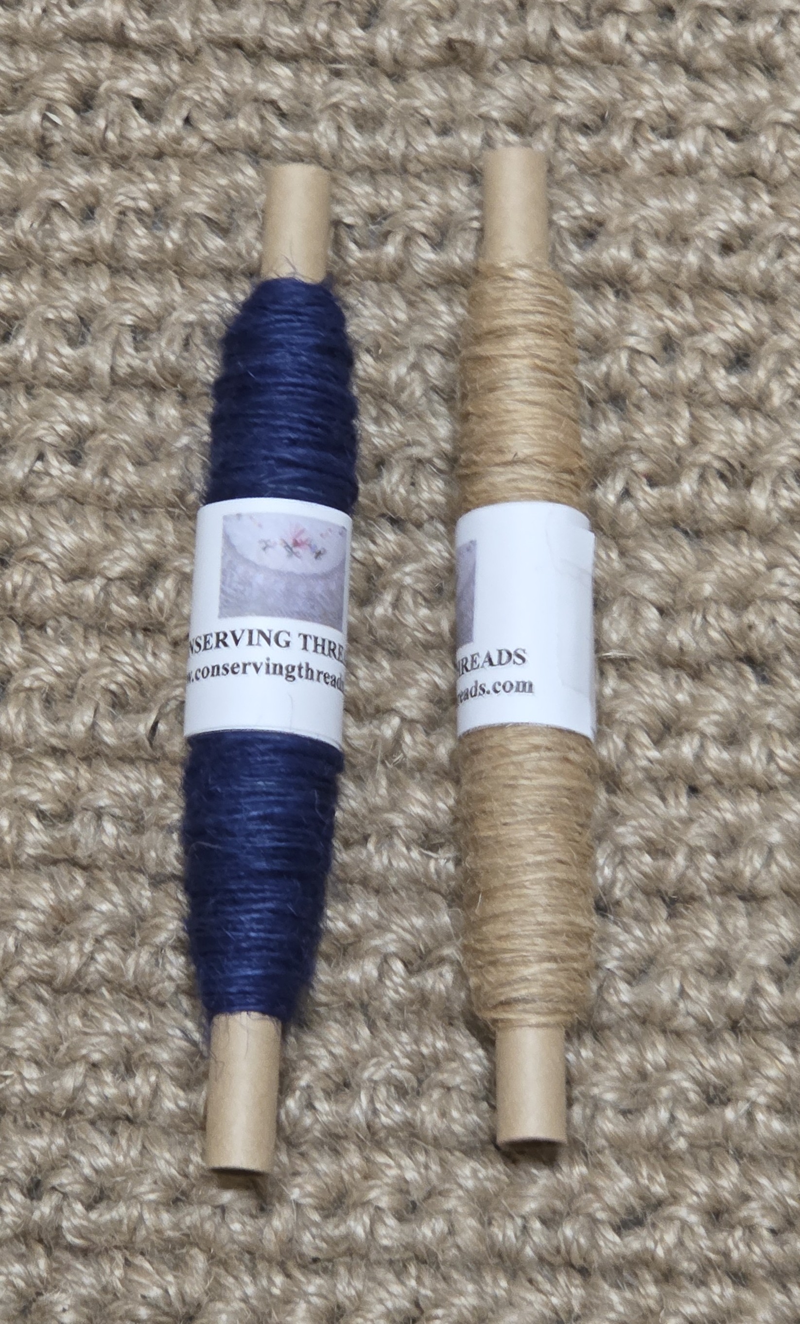 Thread Jute. 25 Yards Bobbin. Lace Weight. Blue. - Picture 11 of 13