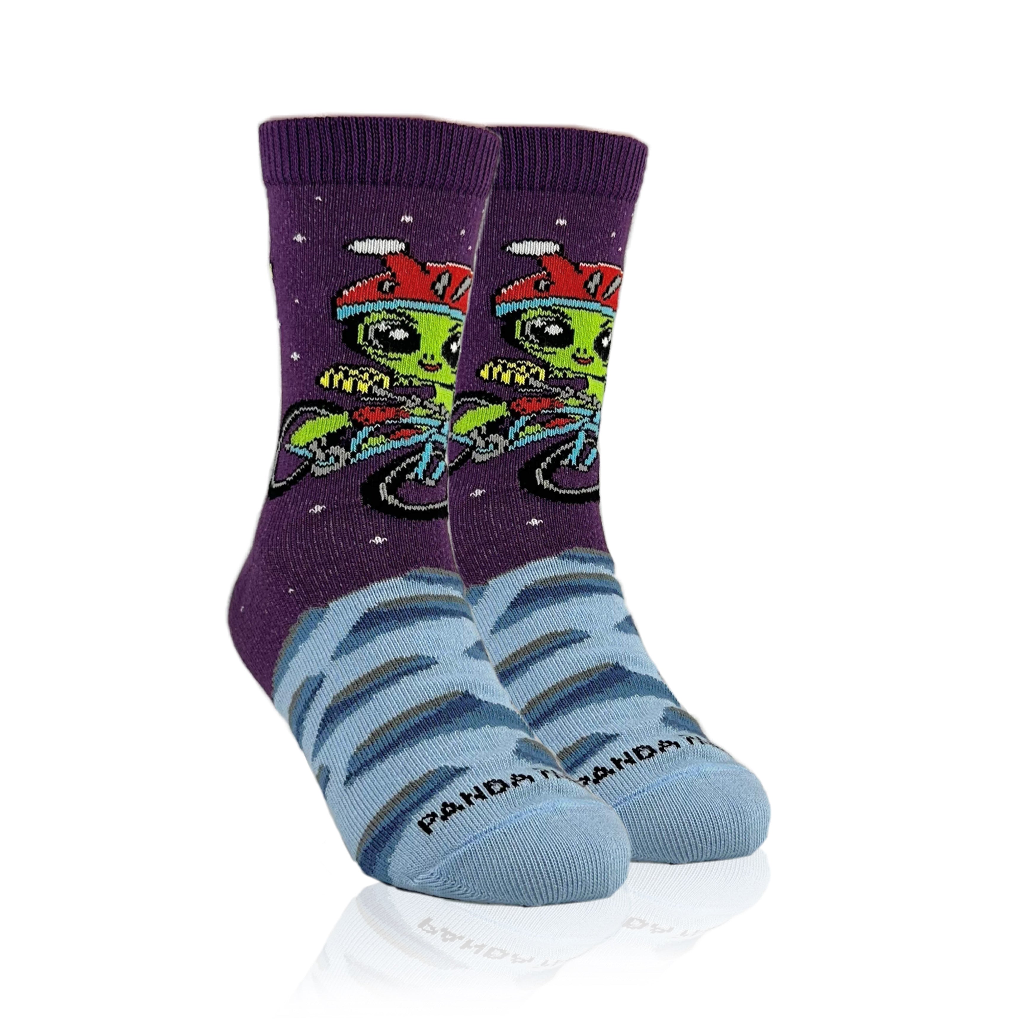 Alien Biker Socks from the Sock Panda (Ages 3-7) - Picture 7 of 8