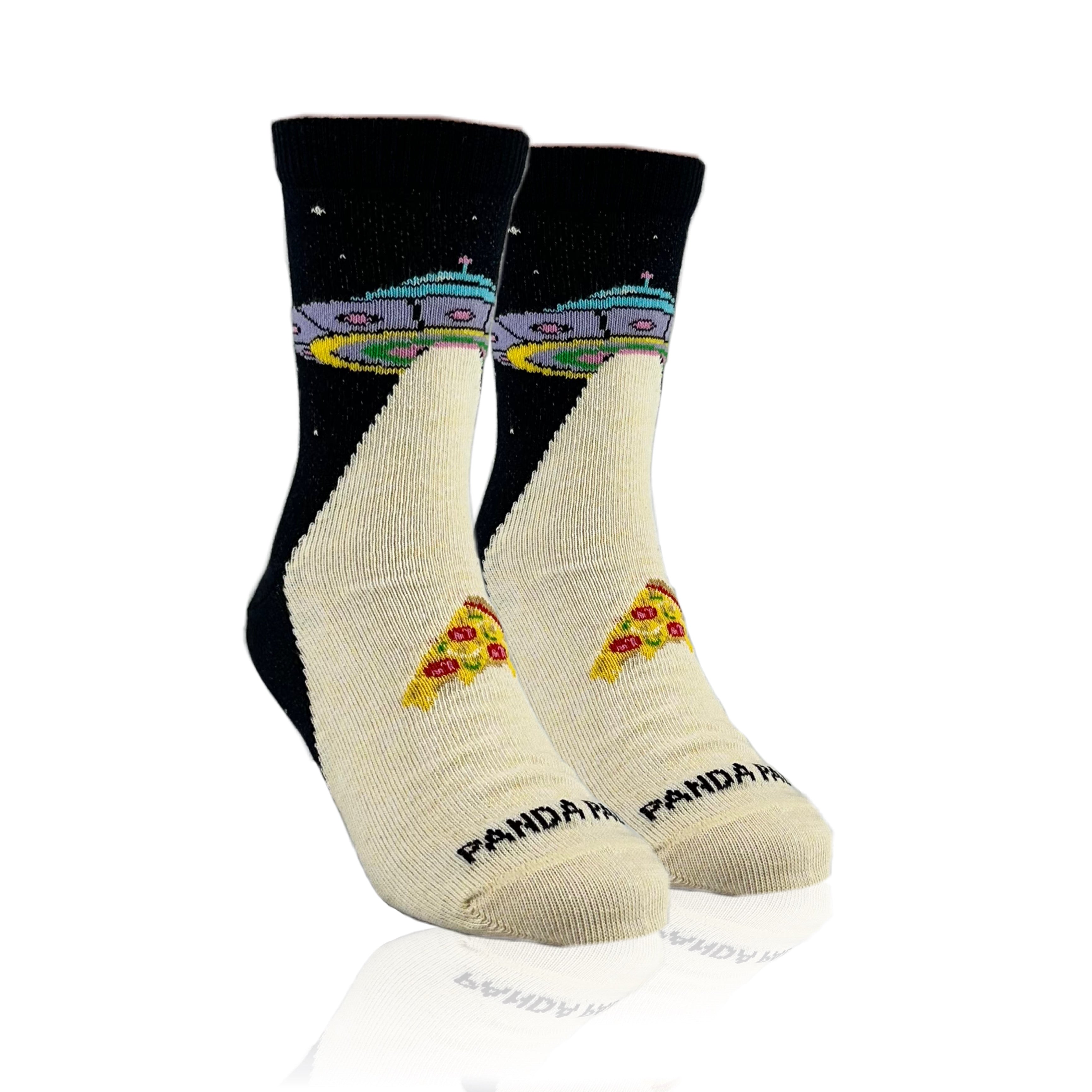 Alien Pizza Abduction Socks from the Sock Panda (Ages 3-7) - Picture 6 of 7