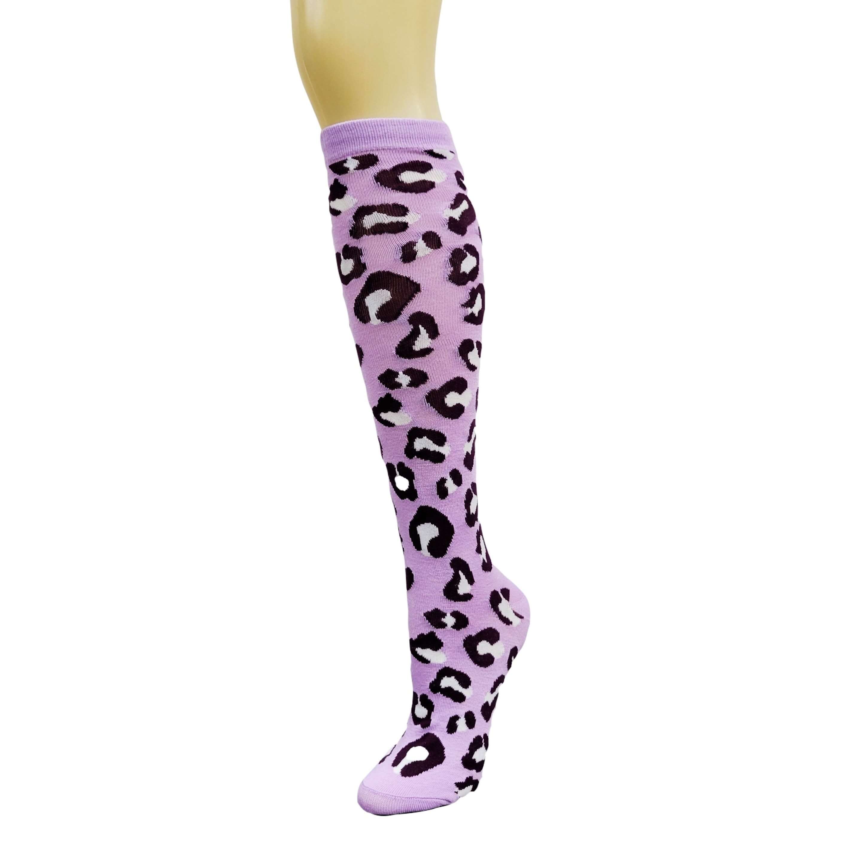Animal (Leopard) Print Socks (Knee High) - Picture 2 of 4