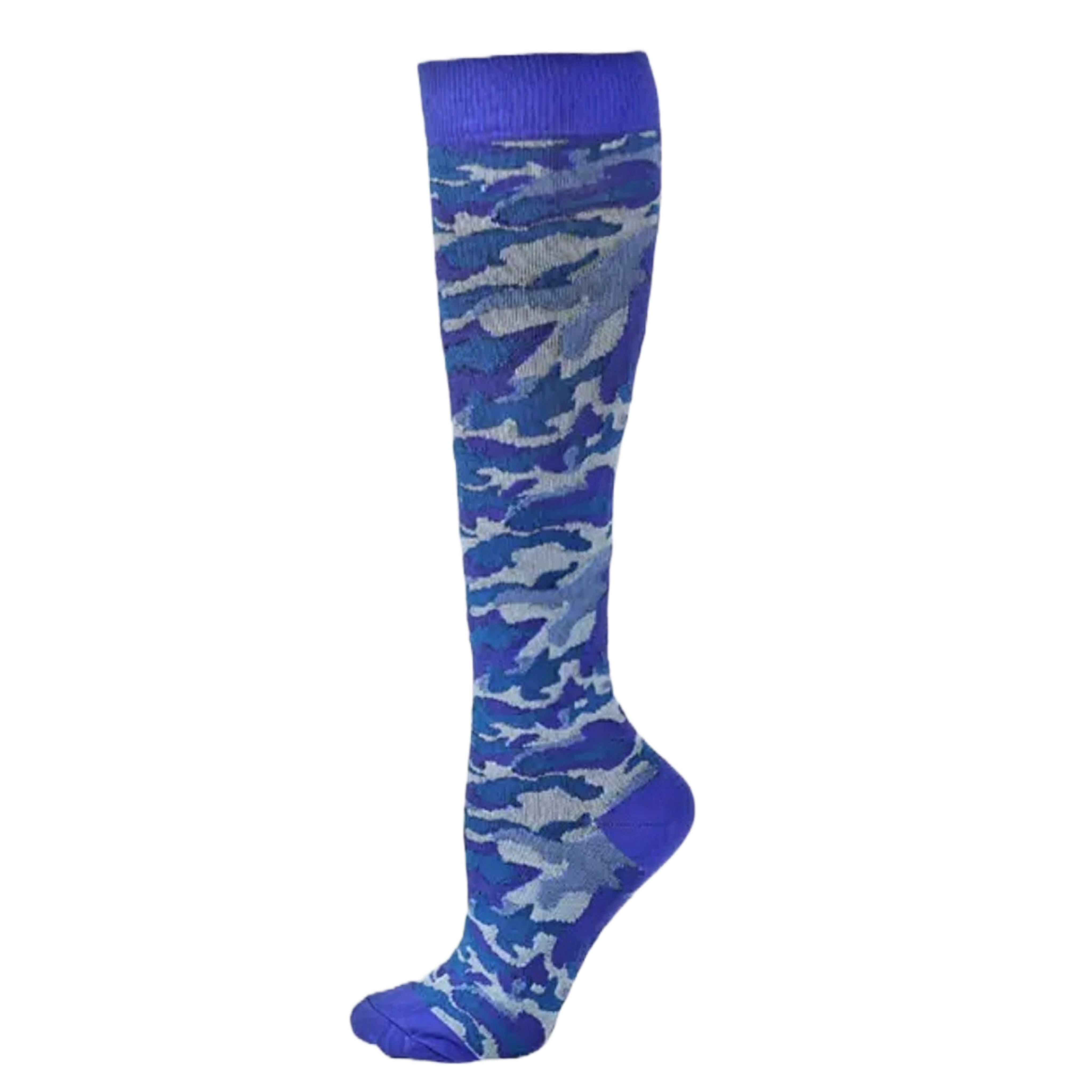 Blue Camouflage Knee High (Compression Socks) - Picture 4 of 5
