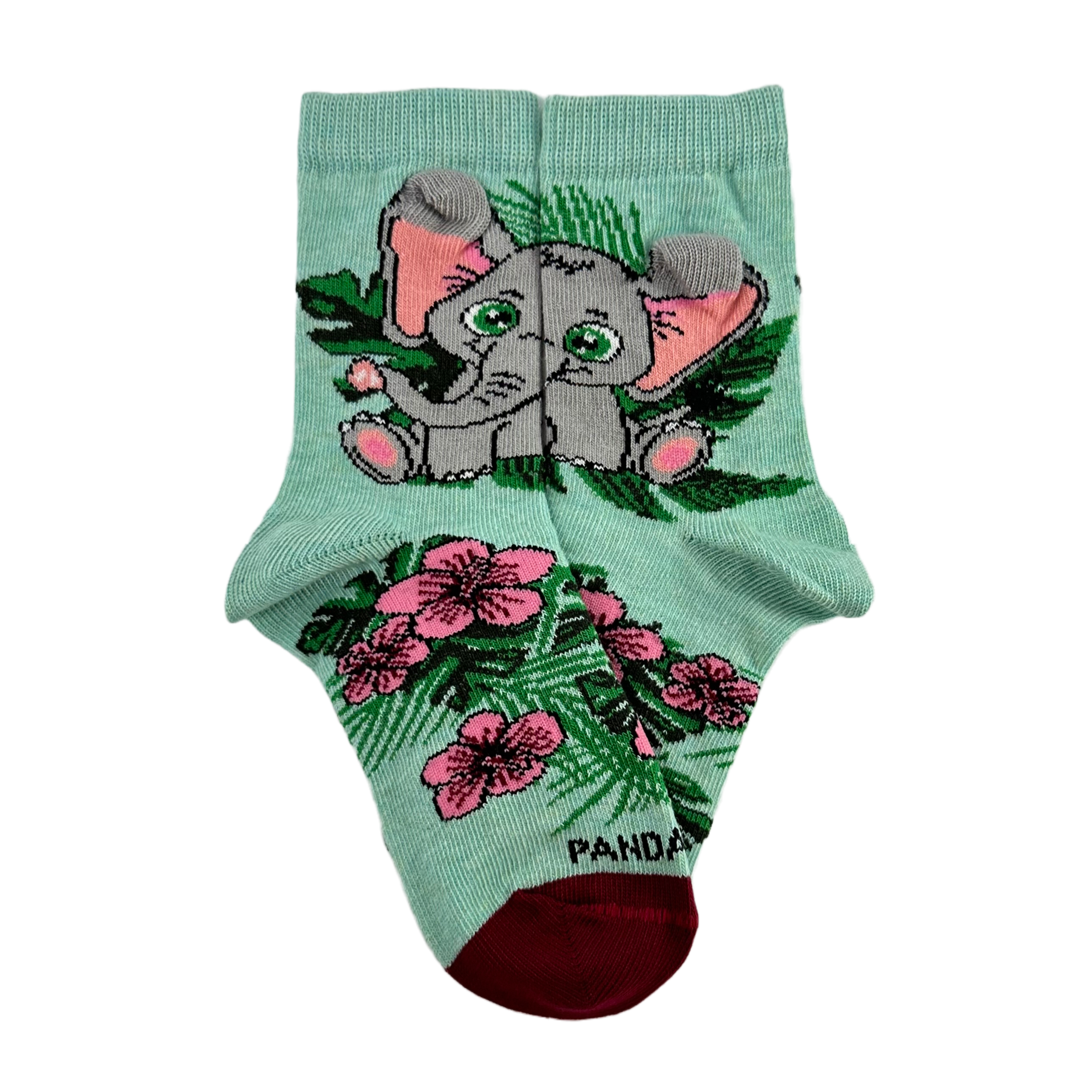 Elephant Sitting in Flowers Socks from the Sock Panda (Ages 3-7) - Picture 7 of 7