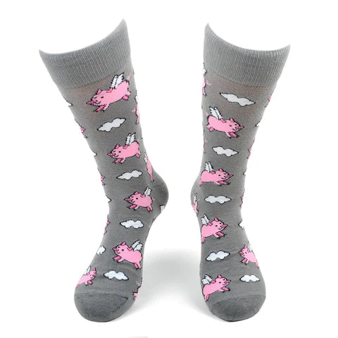 Flying Pigs Socks (Adult Large - Men's Shoe Sizes 8-12) - Picture 5 of 5