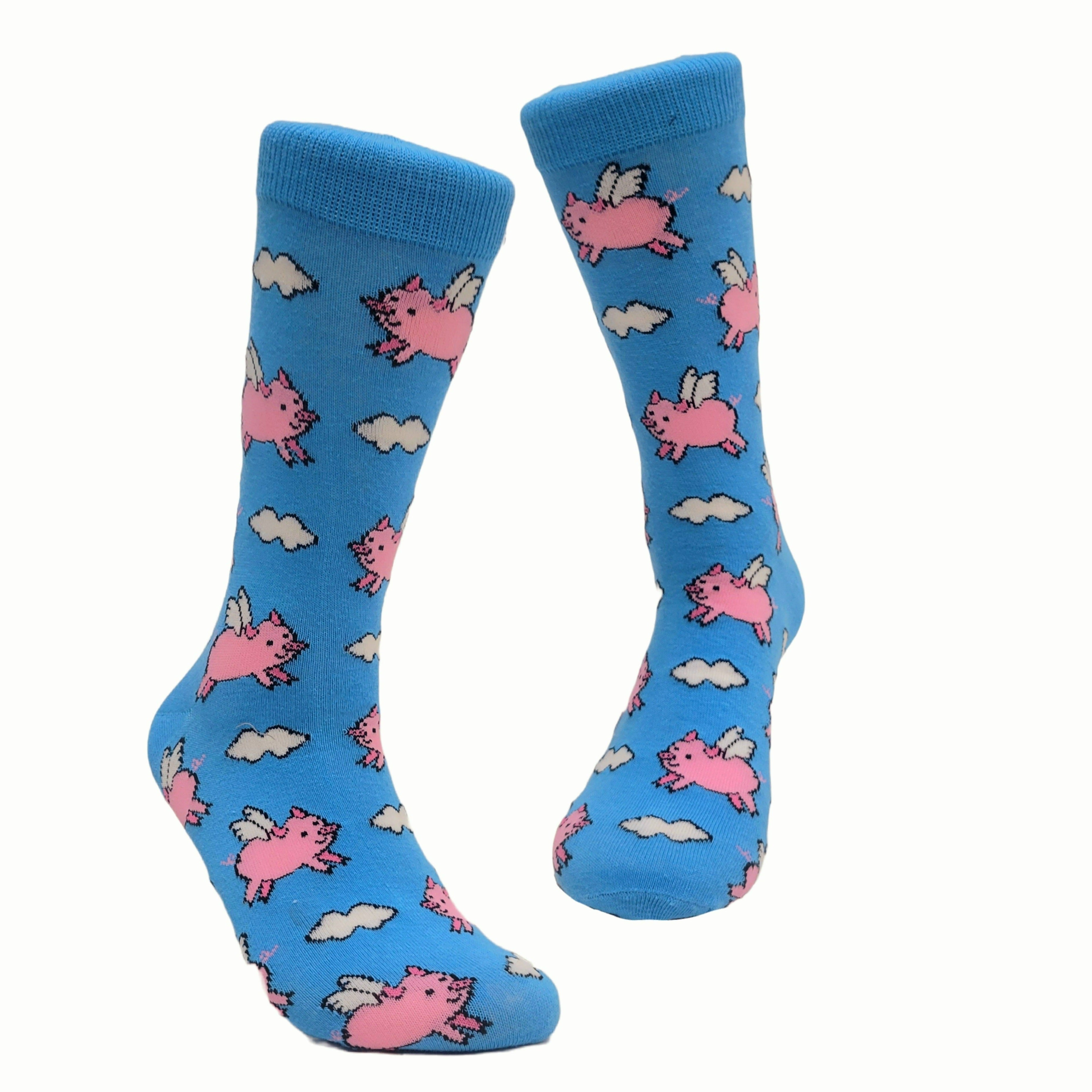 Flying Pigs Socks (Adult Large - Men's Shoe Sizes 8-12) - Picture 4 of 5