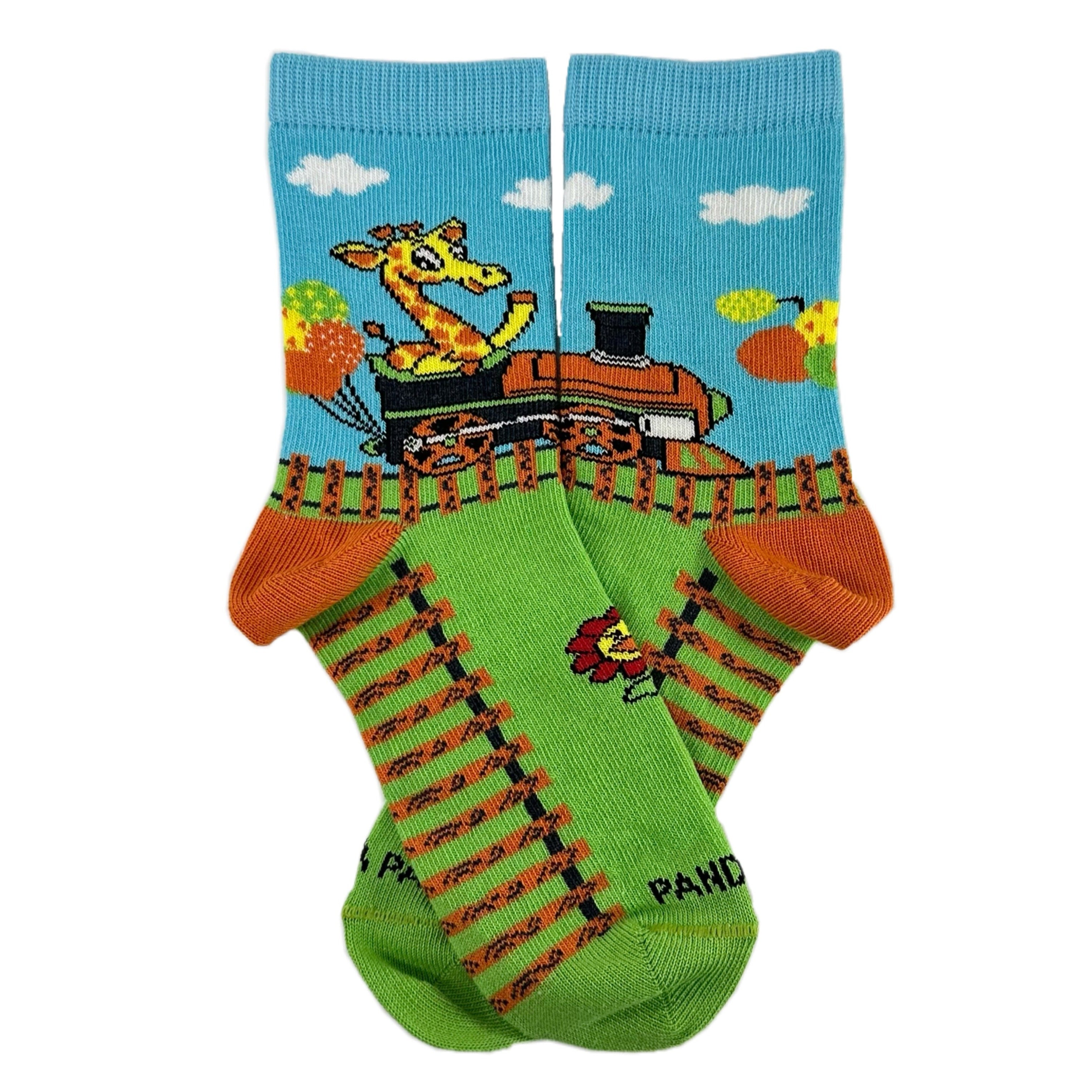 Giraffe in a Train Socks from the Sock Panda (Ages 3-7) - Picture 7 of 7