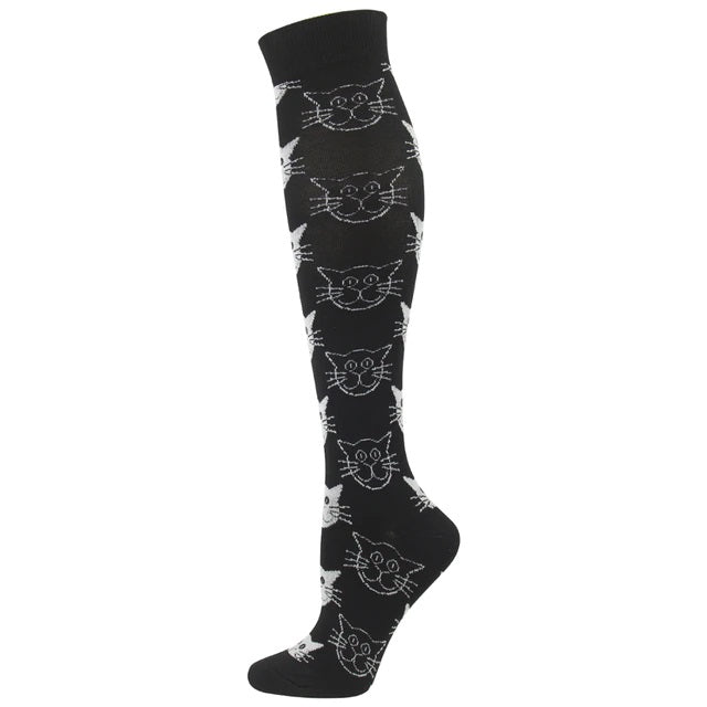 Cat Face Patterned Knee High (Compression Socks) - Imagen 8 de 8