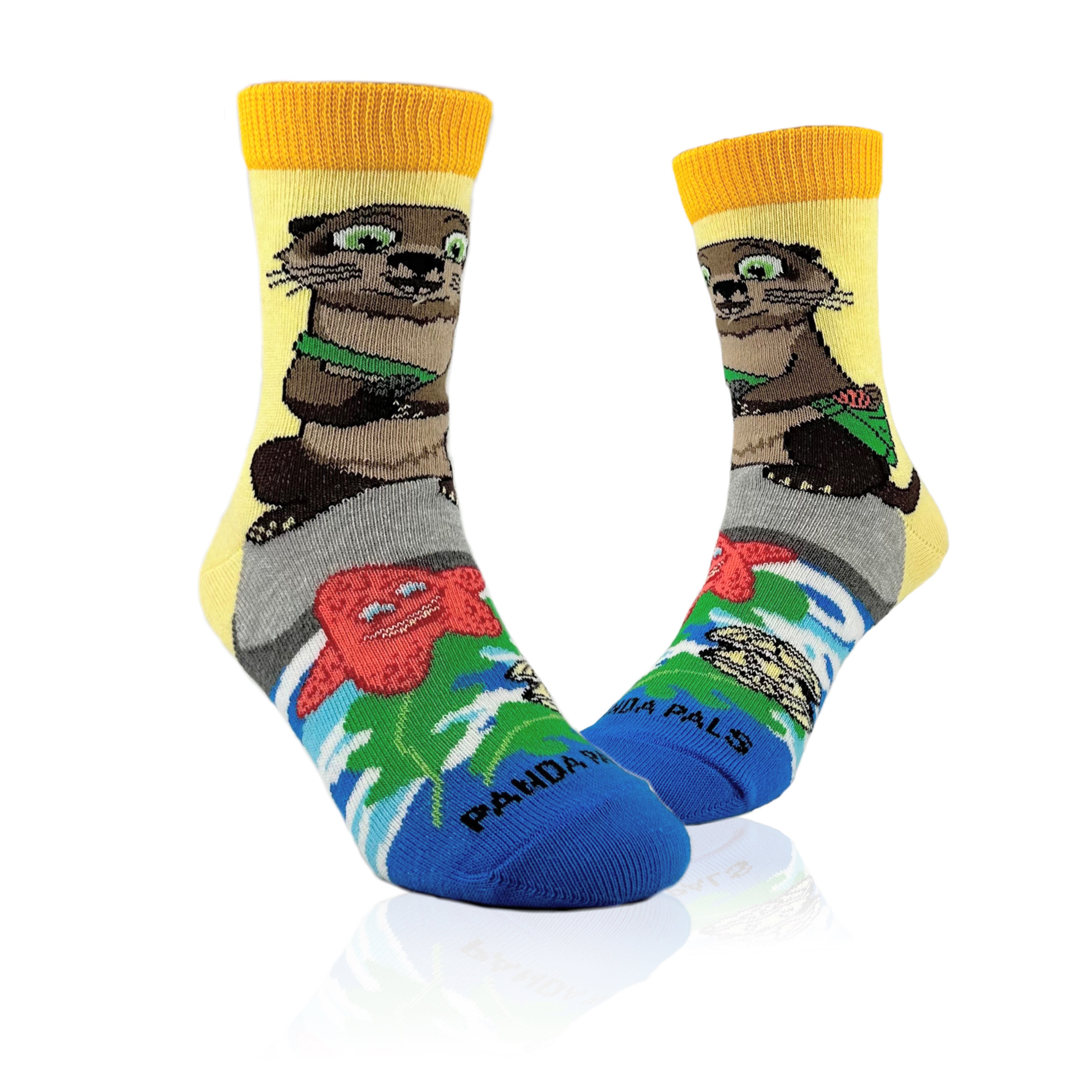 Otter on a Rock Socks from the Sock Panda (Ages 3-7) - Picture 7 of 7