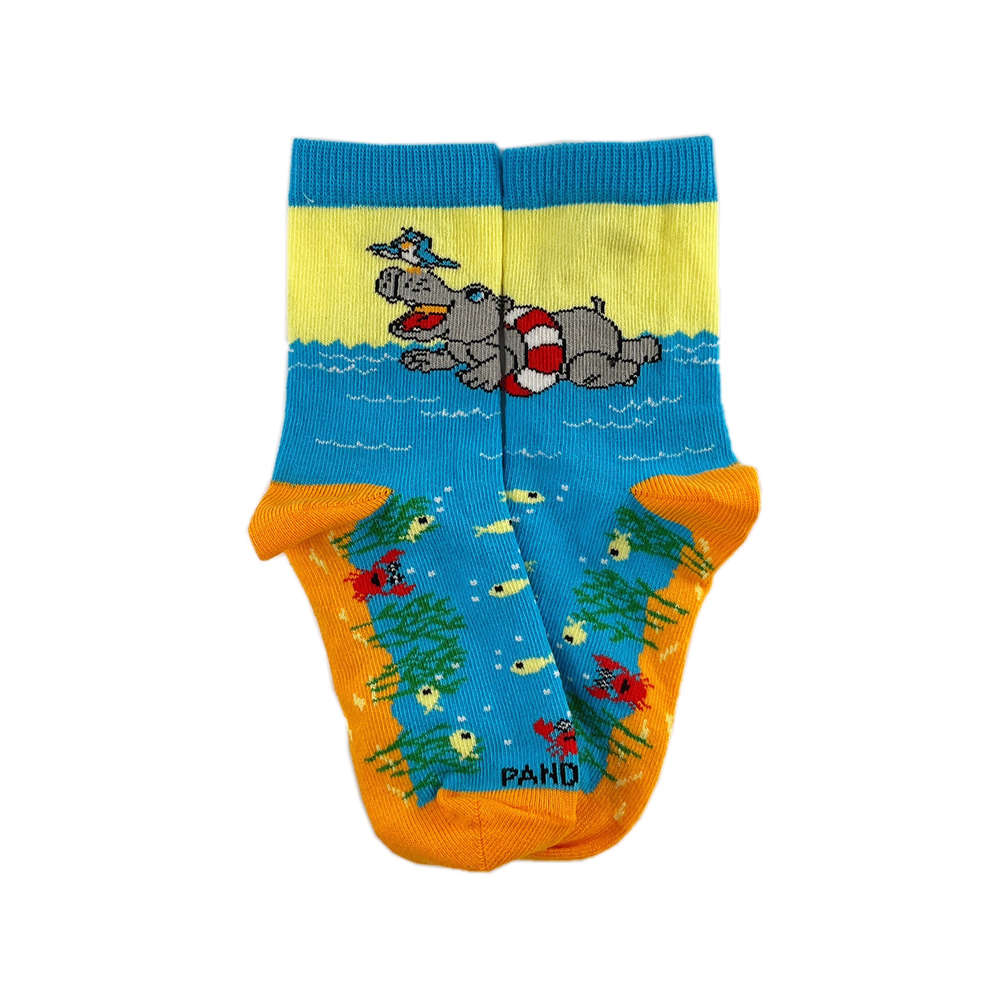 Swimming Hippos Socks from the Sock Panda (Ages 3-7) - Picture 8 of 8