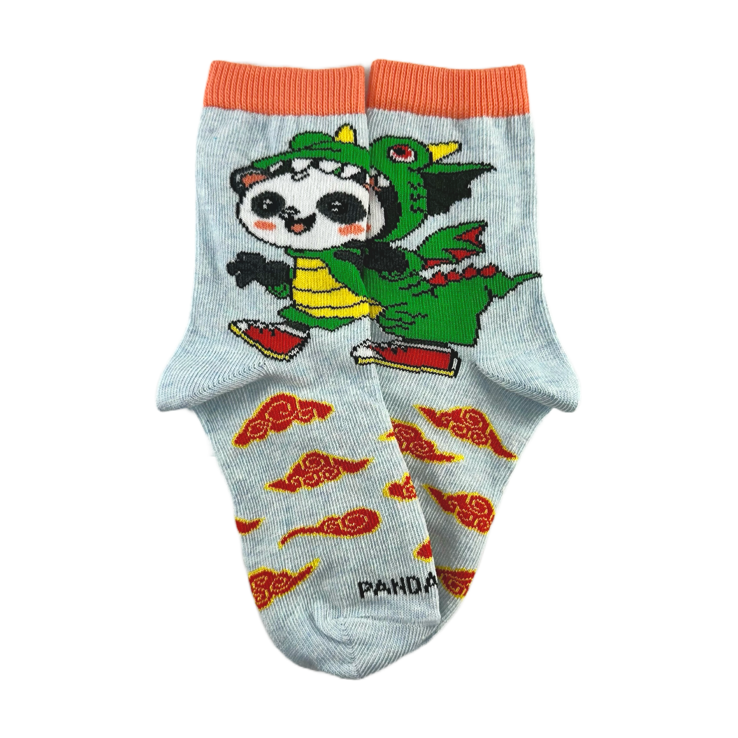 Panda Wearing Dragon Costume Socks for Kids (Ages 3-7) - Picture 7 of 7