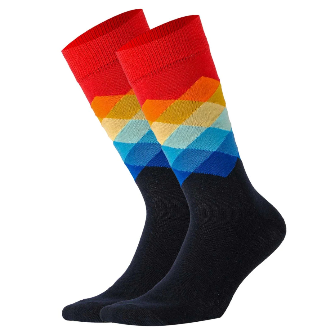Colorful Red Diamond Argyle Pattern Socks from the Sock Panda - Picture 5 of 5
