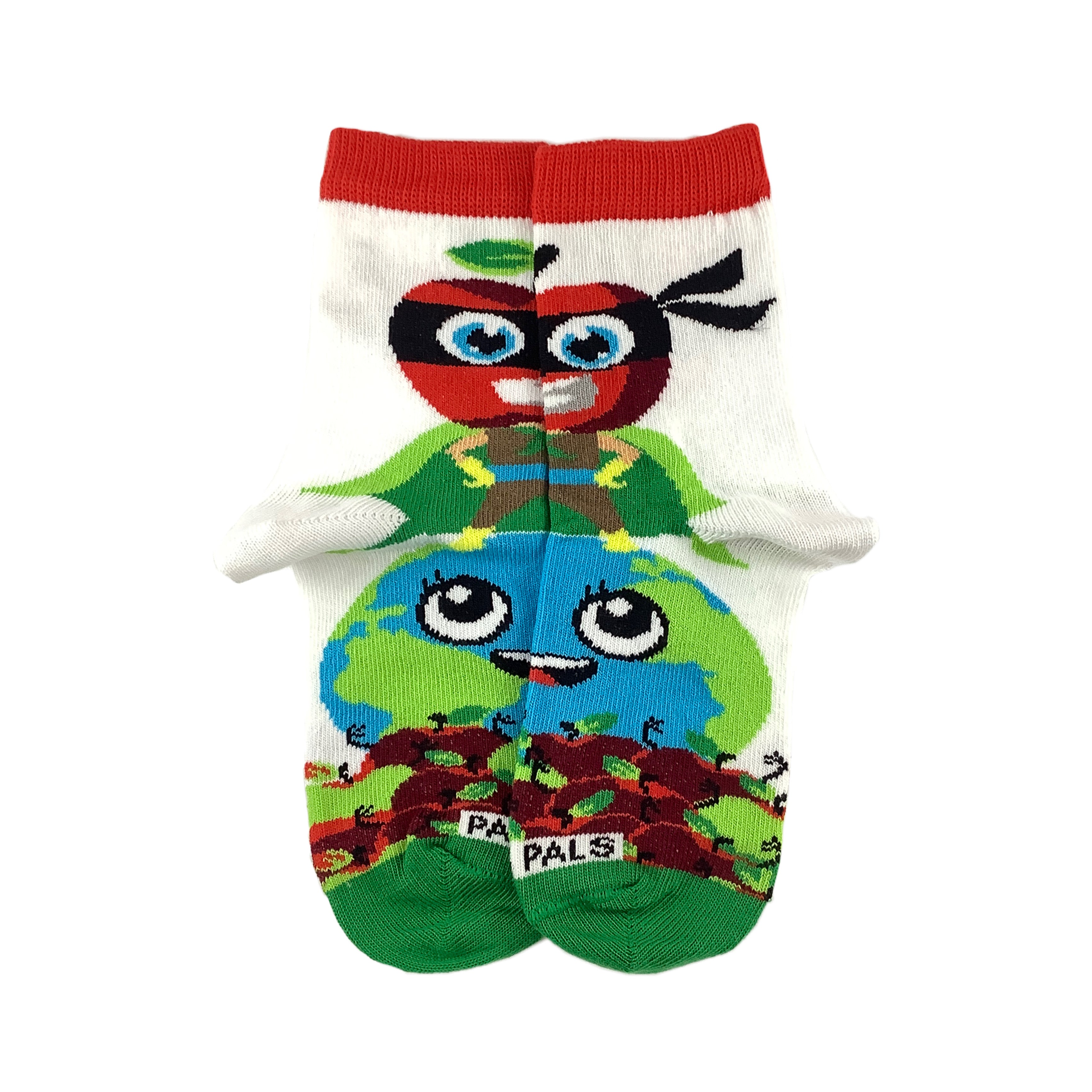 Apple Super Hero Socks from the Sock Panda (Ages 3-7) - Picture 6 of 7