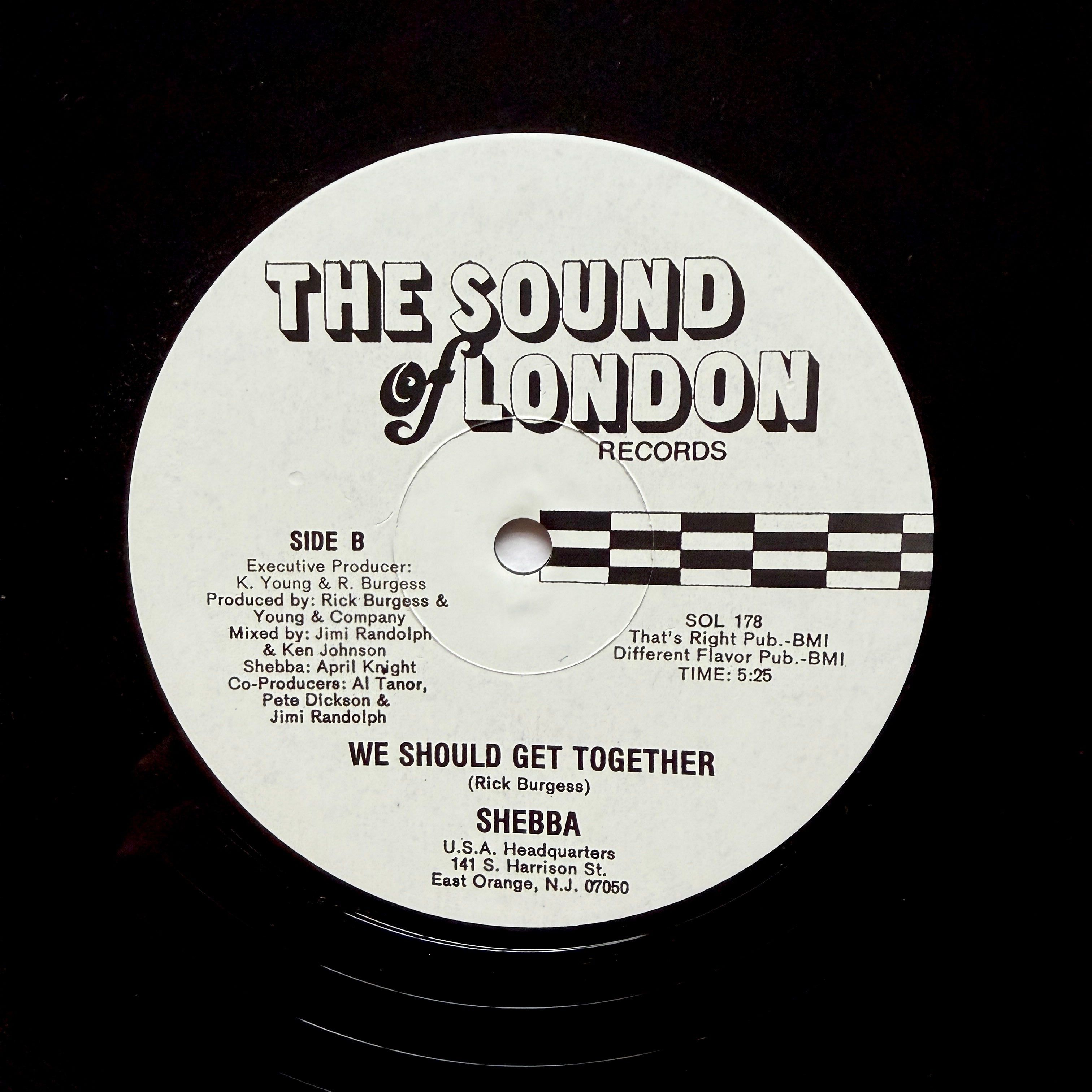 SHEEBA «We Should Get Together» UK MODERN SOUL SYNTH BOOGIE REISSUE 12″
