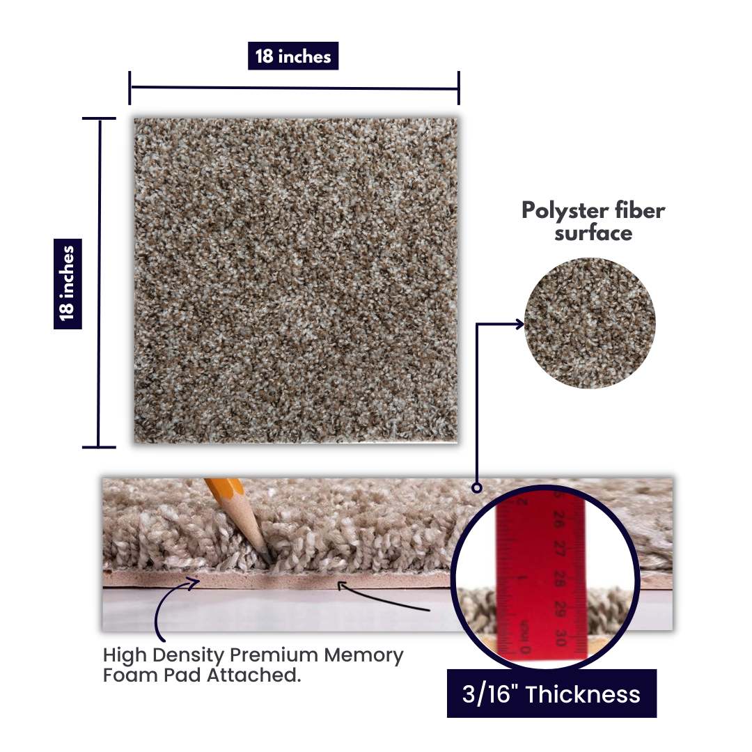 Smart Squares Walk In The Park 18x18" USA-Made Peel & Stick Carpet Tiles - Picture 16 of 49