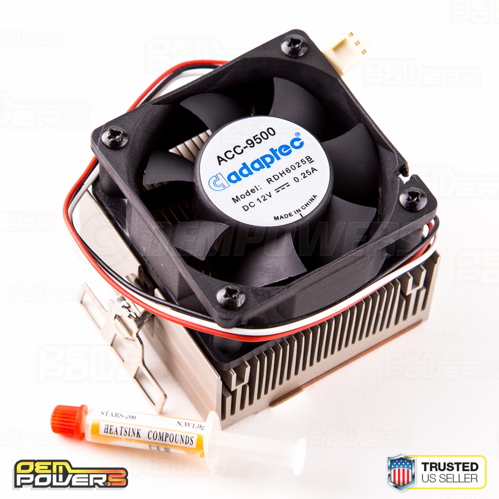 Socket Intel 370 AMD A 462 Aluminum Copper CPU Heat Sink Cooling Fan