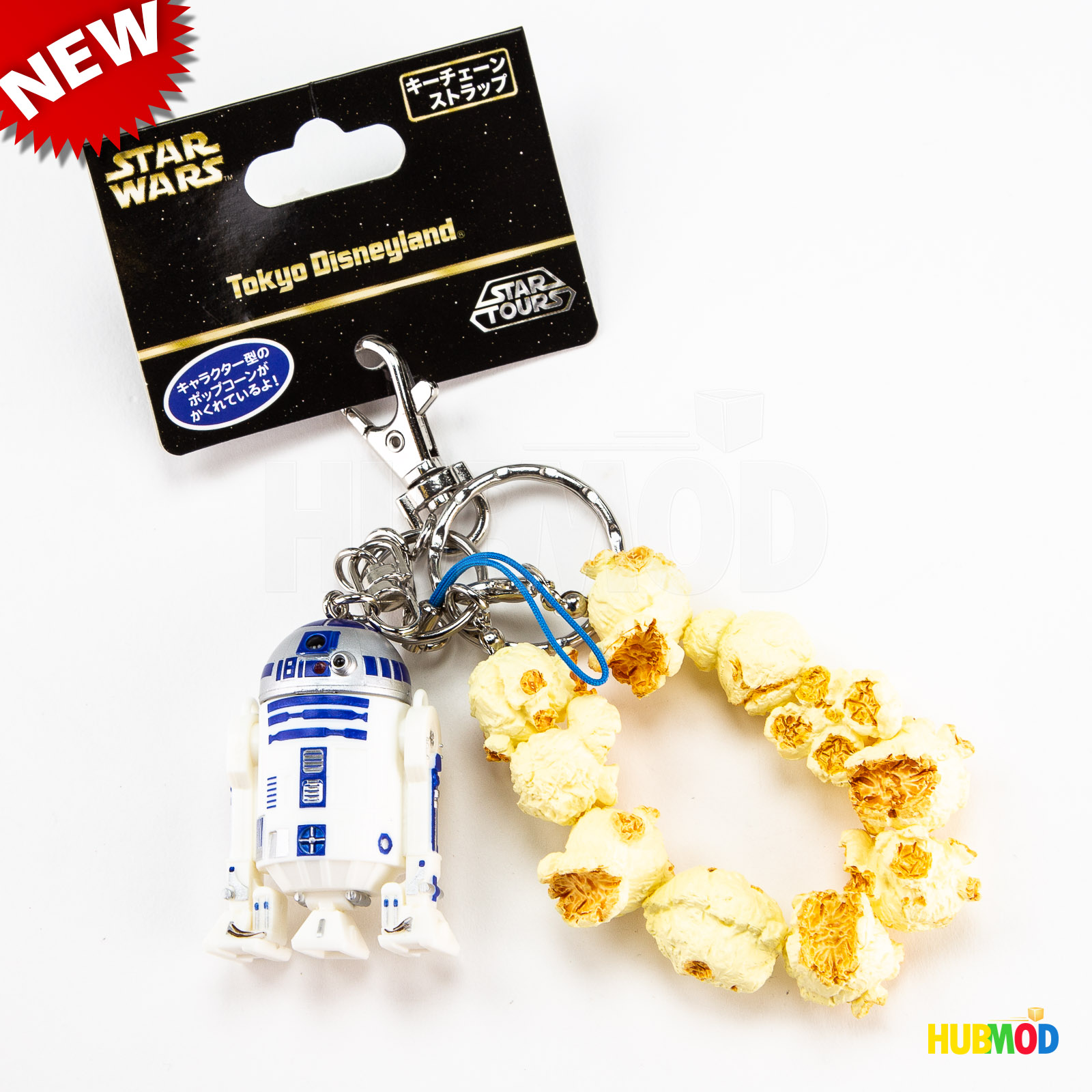 DISNEY KEYCHAIN POPCORN BUCKET R2D2 STAR WARS TOKYO DISNEYRESORT STRAP