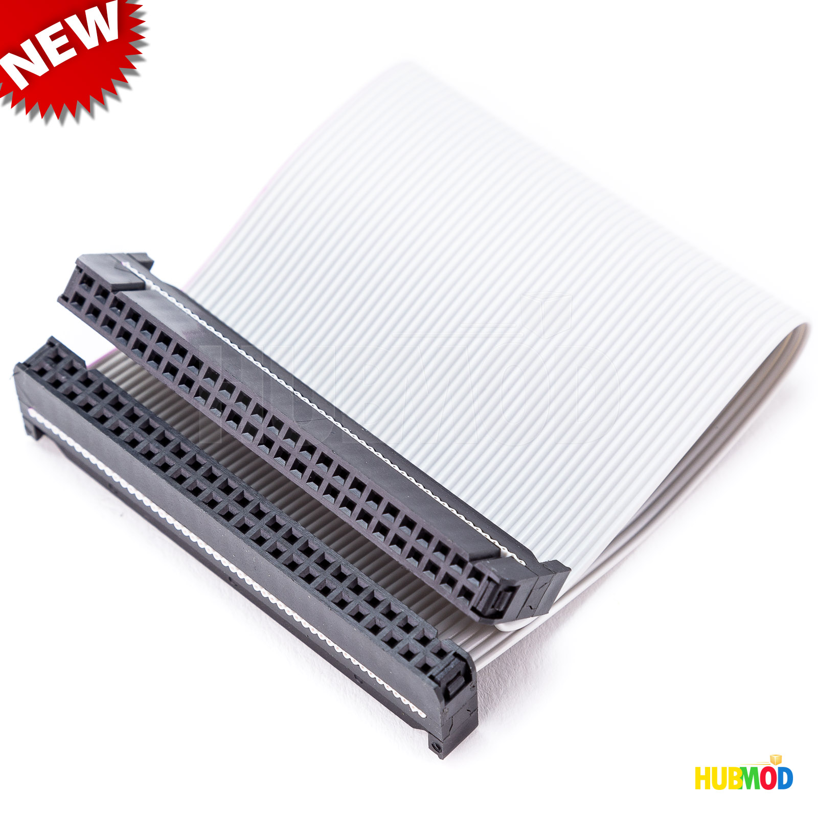 NEW 5.5" 50Pin Short SCSI Internal Ribbon Flat Cable F/F 2Connector 1