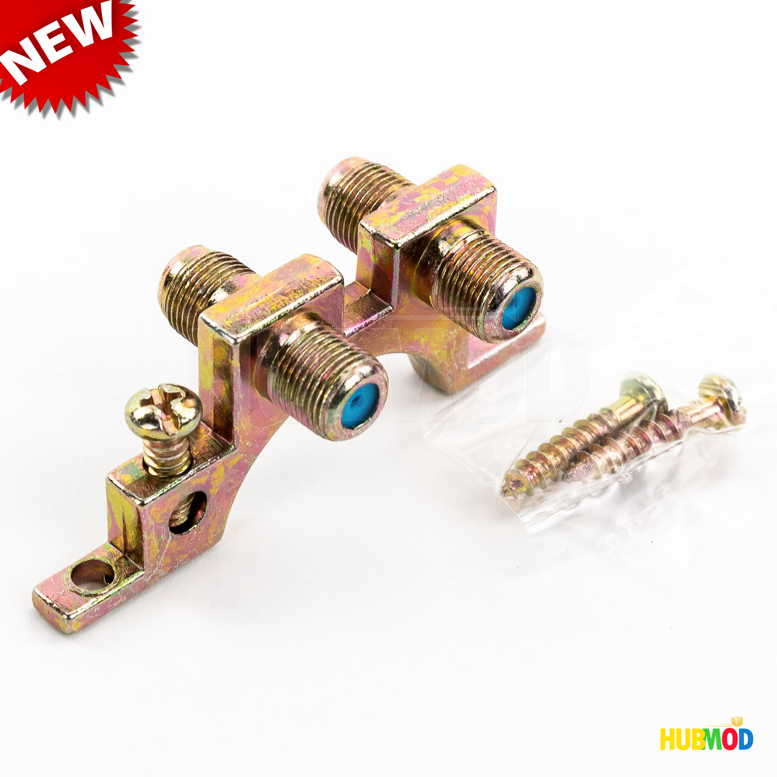 4X Dual Outdoor Antenna Satellite Static Grounding Block For RG6 RG59