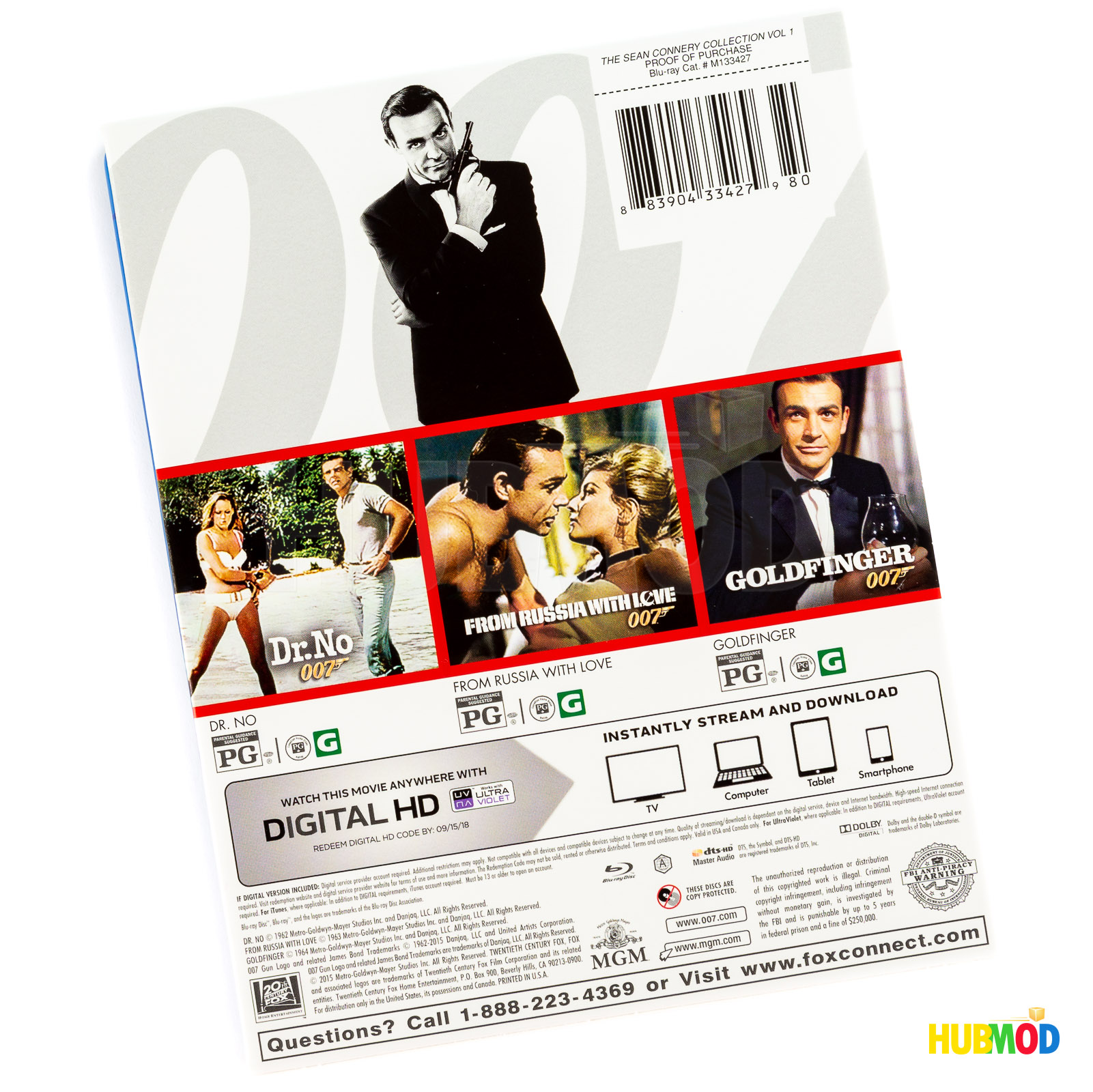 007 The Sean Connery Collection Vol 1 BluRay 007 James Bond Movies