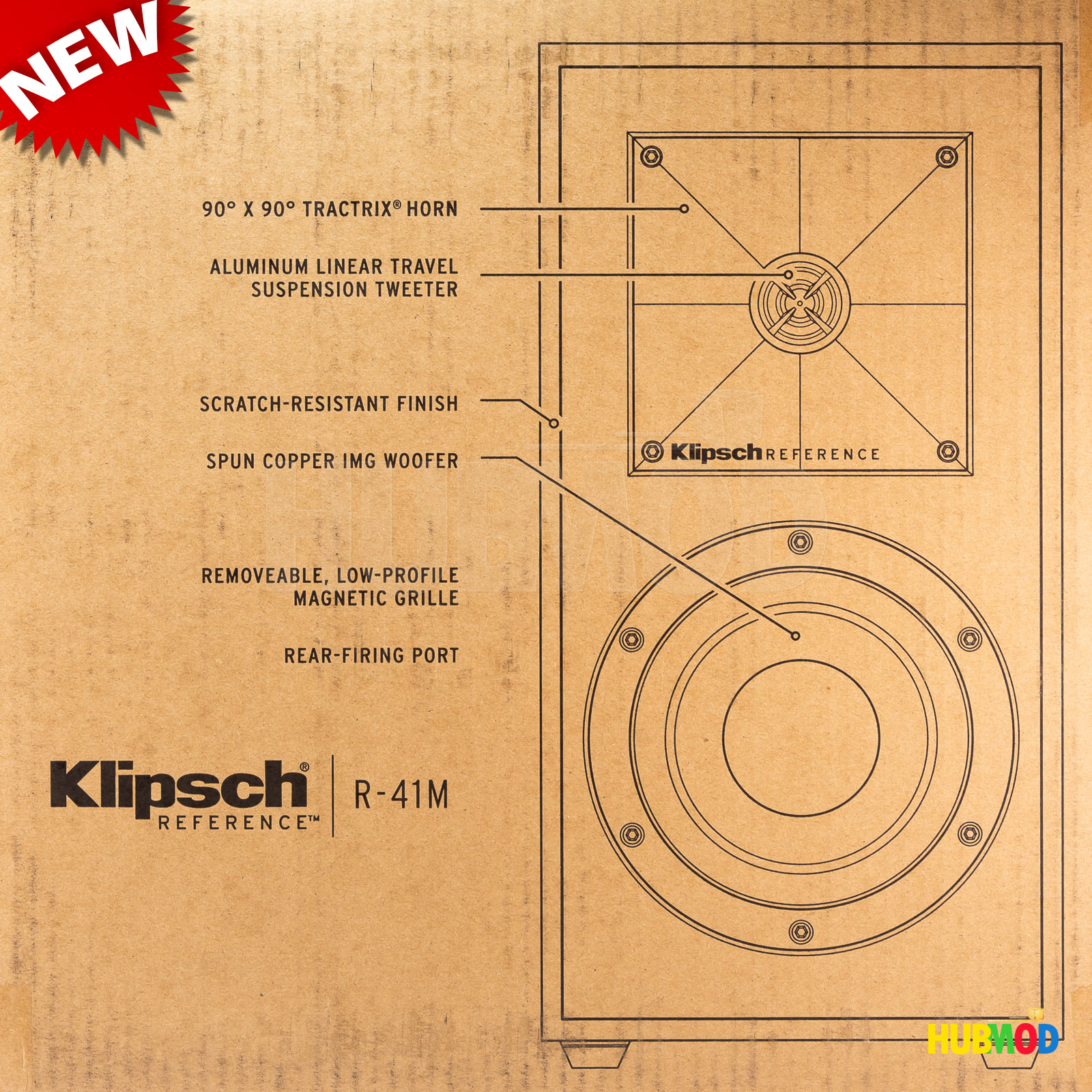 Klipsch R41M Powerful detailed Bookshelf Home Speaker NEW Pair Black