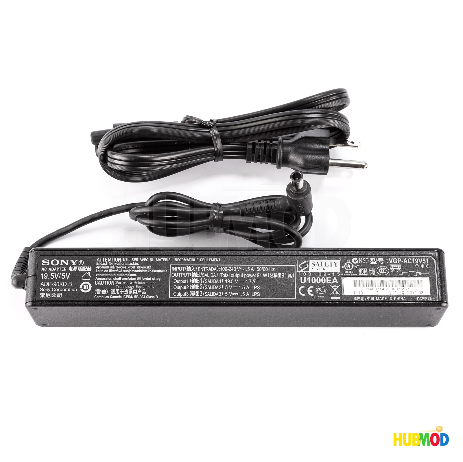 Sony Vaio Vgp Ac19v51 19 5v 4 7a 90w Built In Usb Slim Ac Adapter Power Supply Ebay