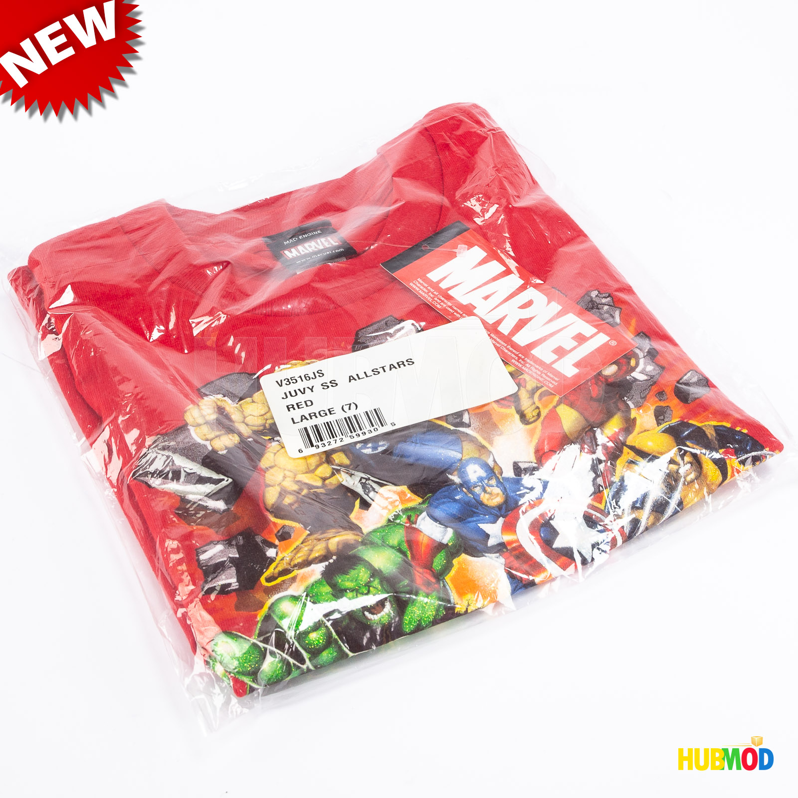 Vintage Marvel Comics Kids Red T-Shirt Size 7 Large Spiderman