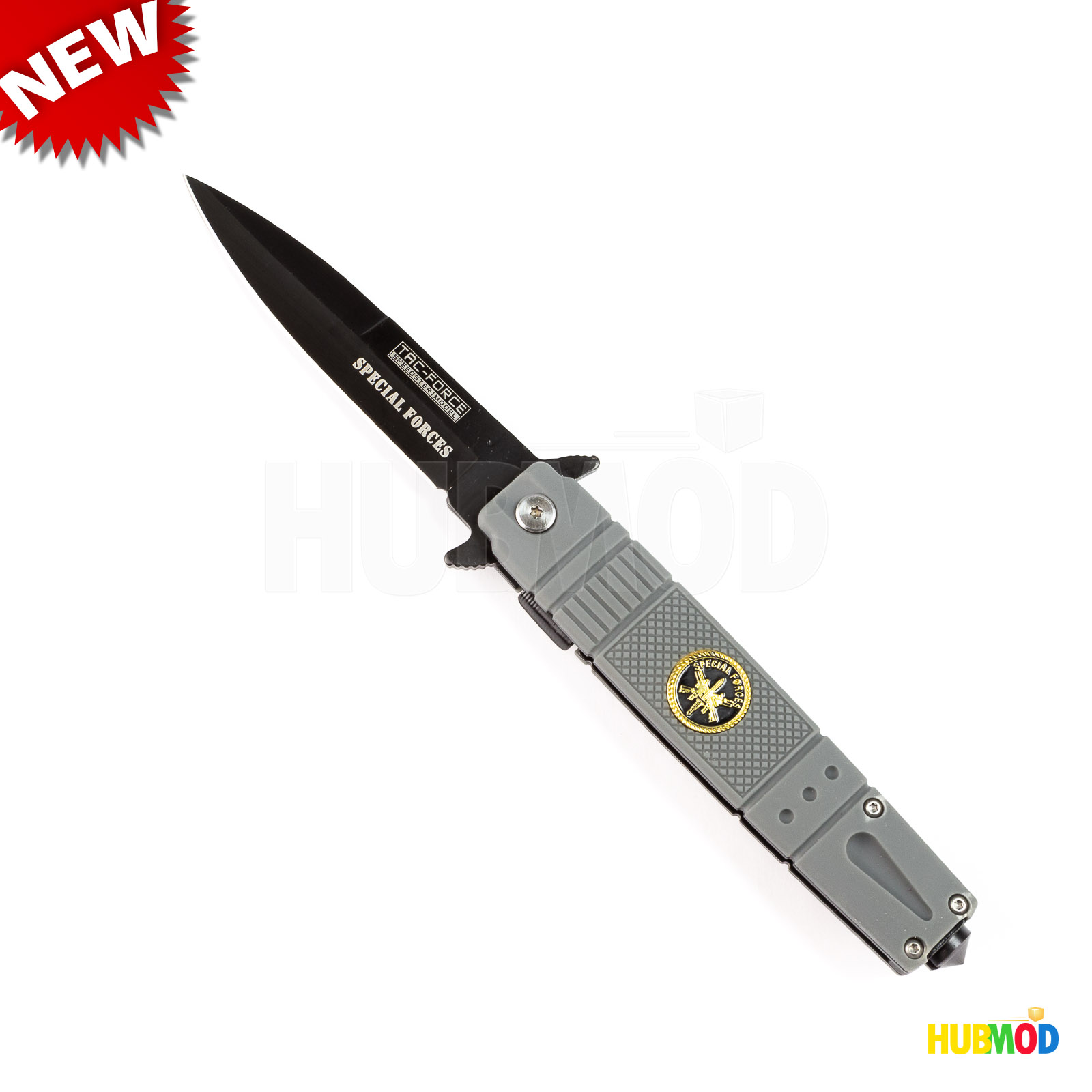 8.5" TACFORCE Stiletto Special Forces Spring Assist Folding Pocket Knife Gray eBay