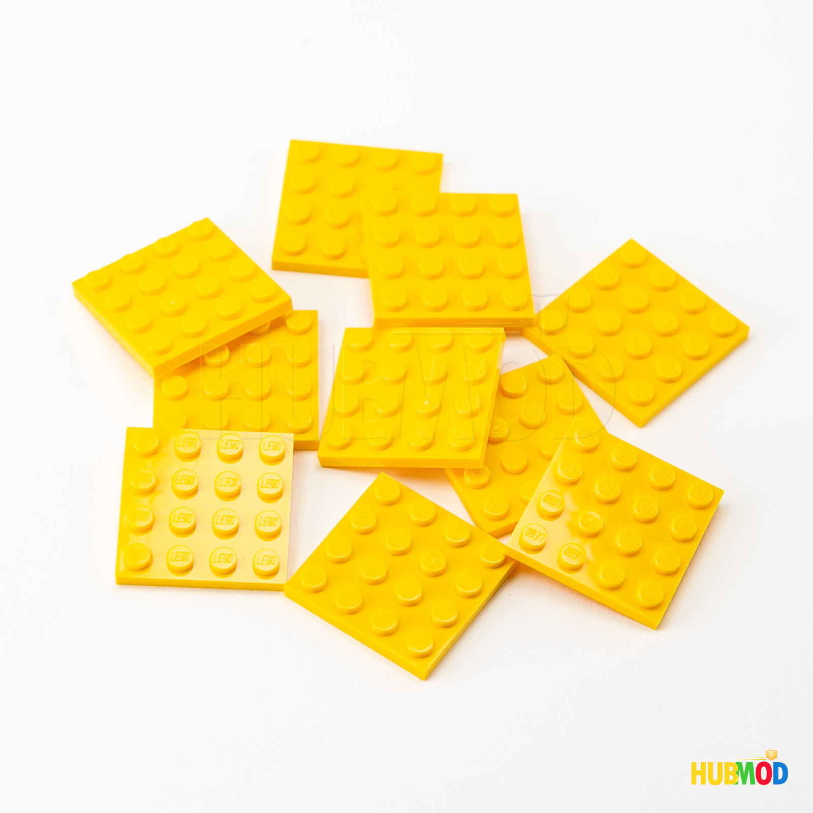 Lot of 10 Genuine LEGO Yellow Plate 4x4 3031 Flat Base Brick