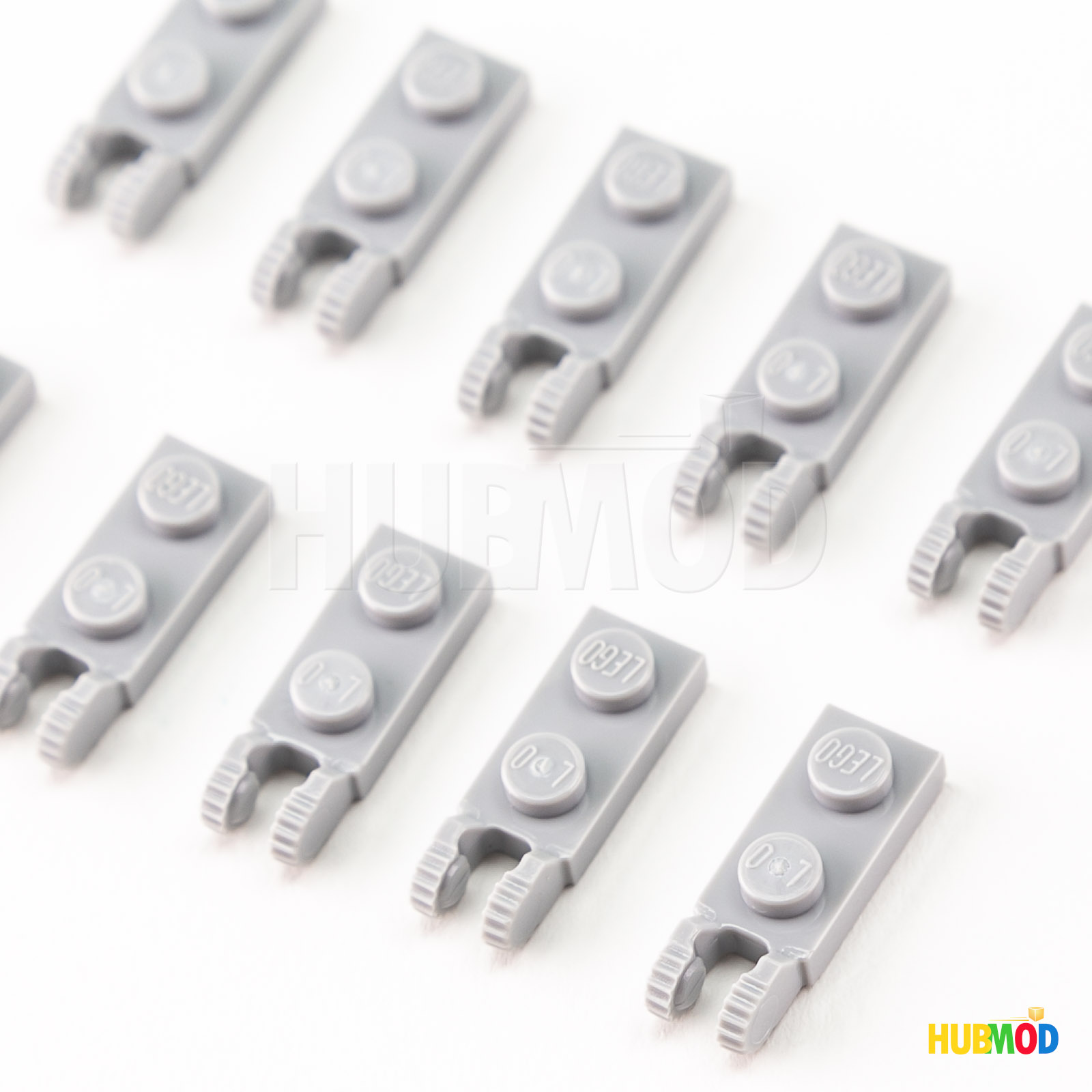 Lot of 10 LEGO Light Bluish Gray 1x2 Hinge Plate 44302