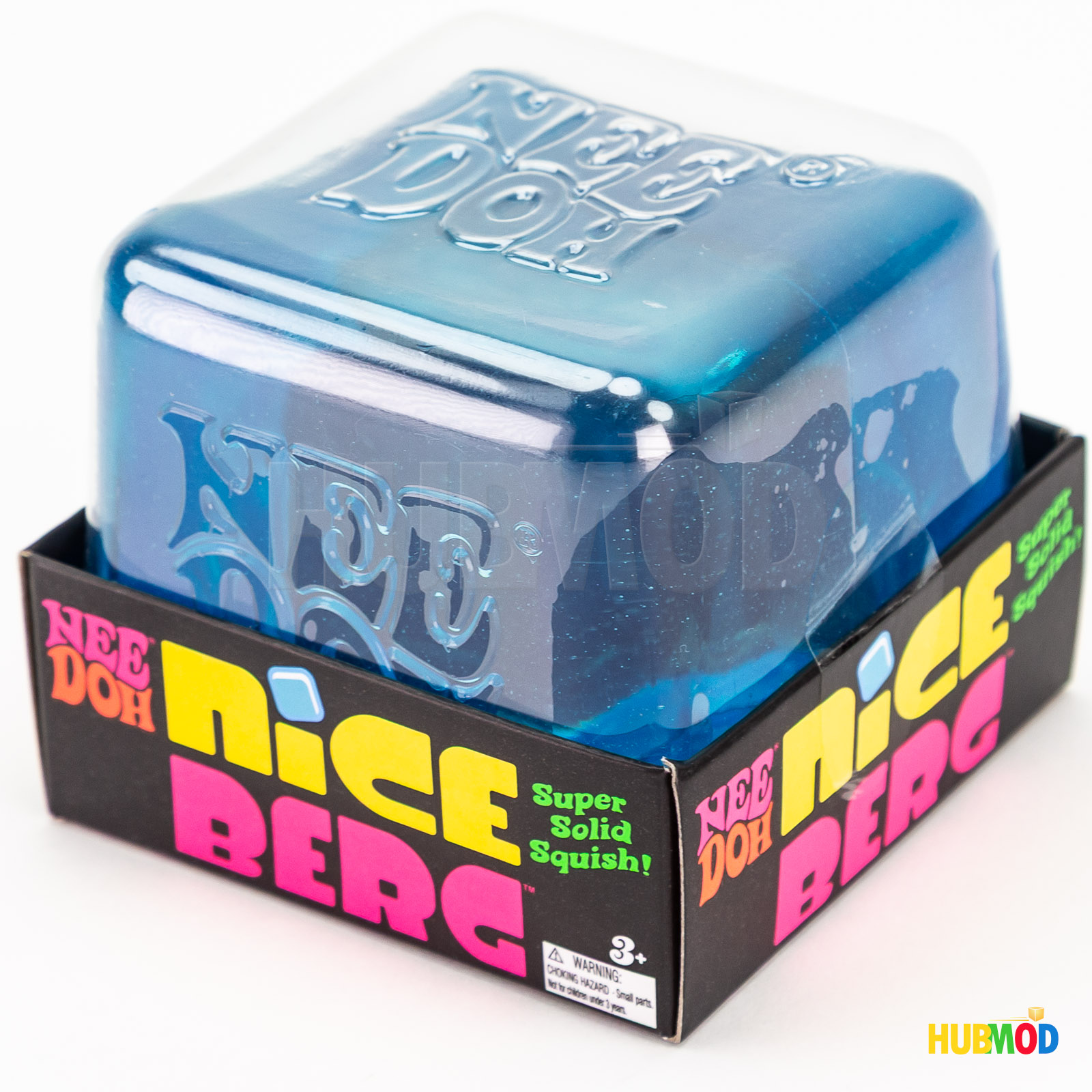 NeeDoh Nice Berg Blue XL Giant Niceberg Solid Squish Cube Ice