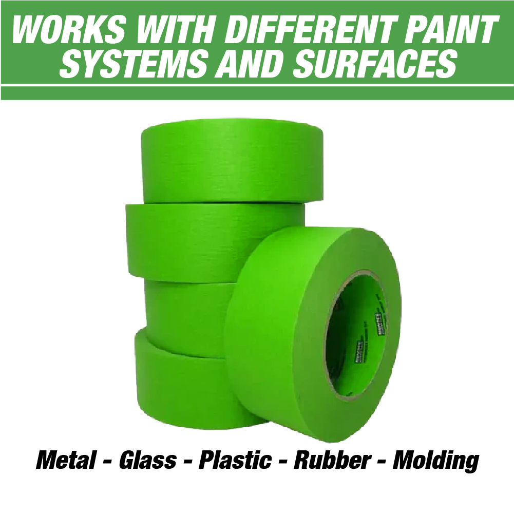 DINOGREN Painters Tape Green 3/4in x 60yd – Heat & Water Resistant, 12 Rolls